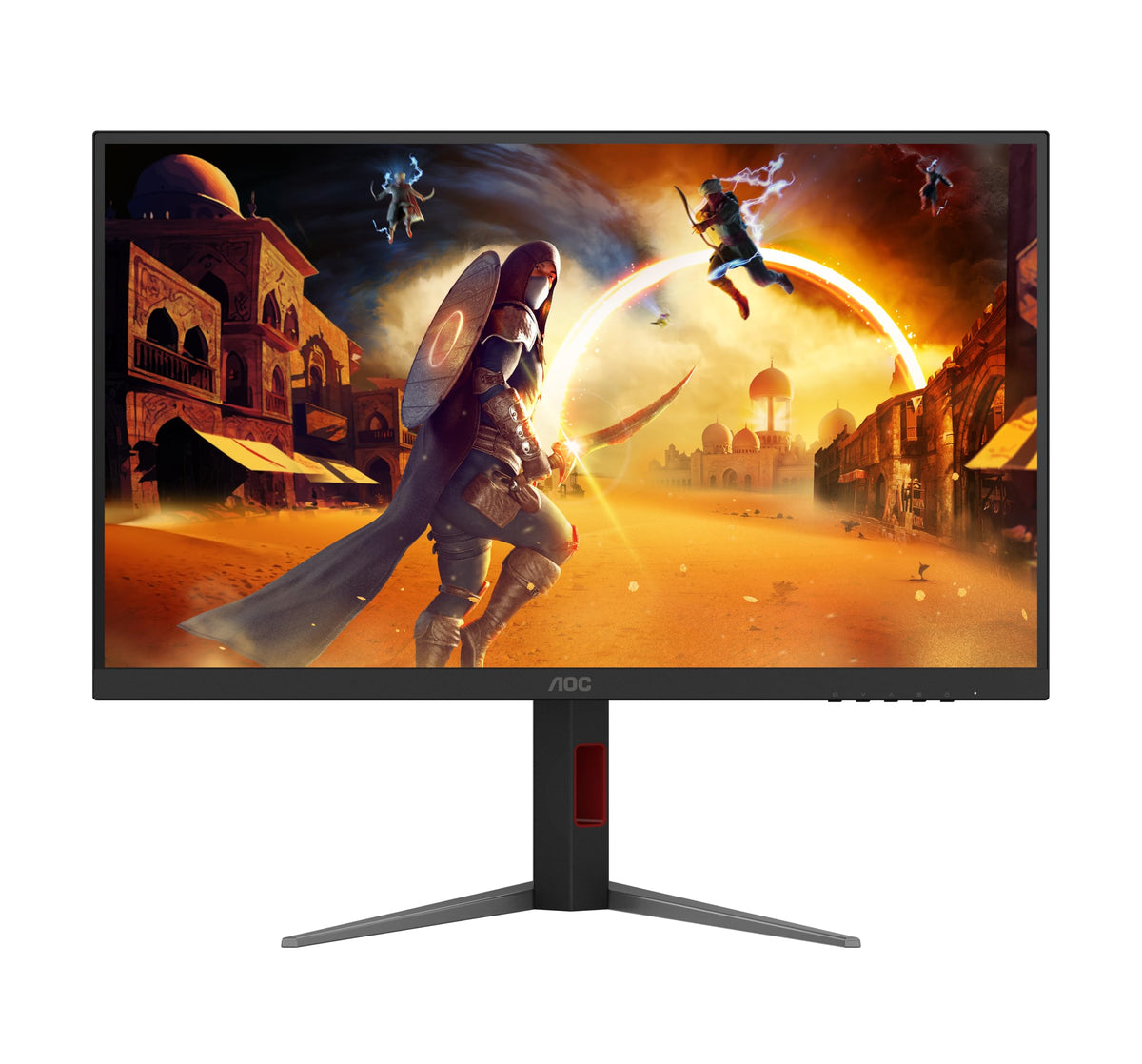 AOC U27G4XM Monitor de gaming de 27 inch cu hub USB, mod dual, panou Fast IPS, 1ms GtG, Adaptive Sync, HDR1000, compatibil G-Sync, ajustare pe înălțime, (3840x2160@160Hz; 1920x1080@320Hz HDMI 2X 2.1 DP 1x 1.4) negru
