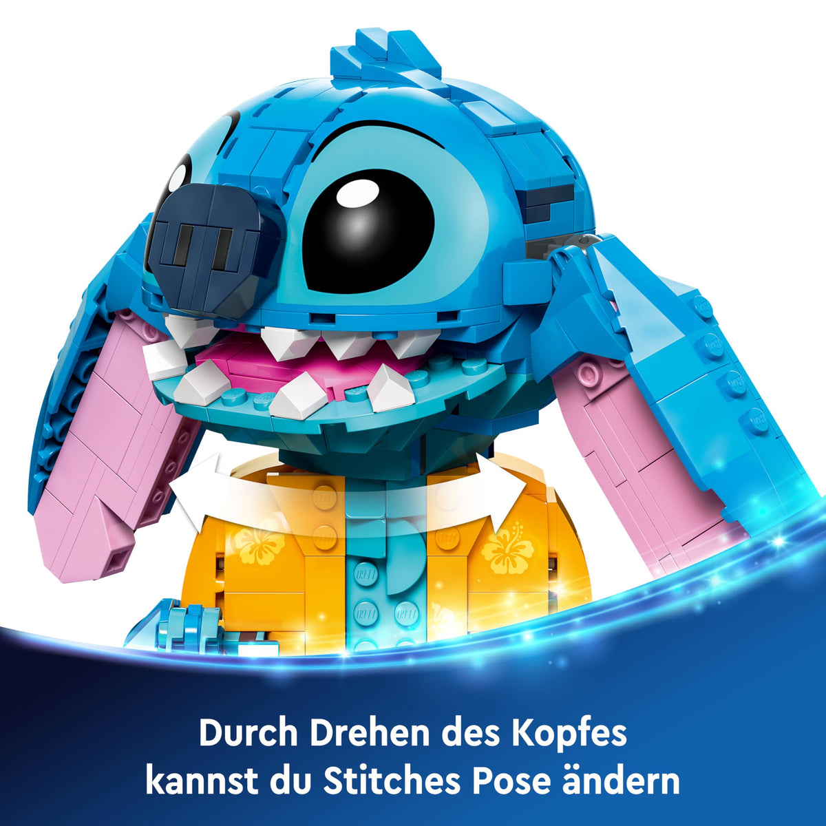 LEGO | Disney Stitch Jucărie - Figură pentru joacă și colecționat cu un cornet de înghețată și o floare decorativă - Cadou pentru fete, băieți și fanii filmului Lilo & Stitch de la 9 ani - 43249