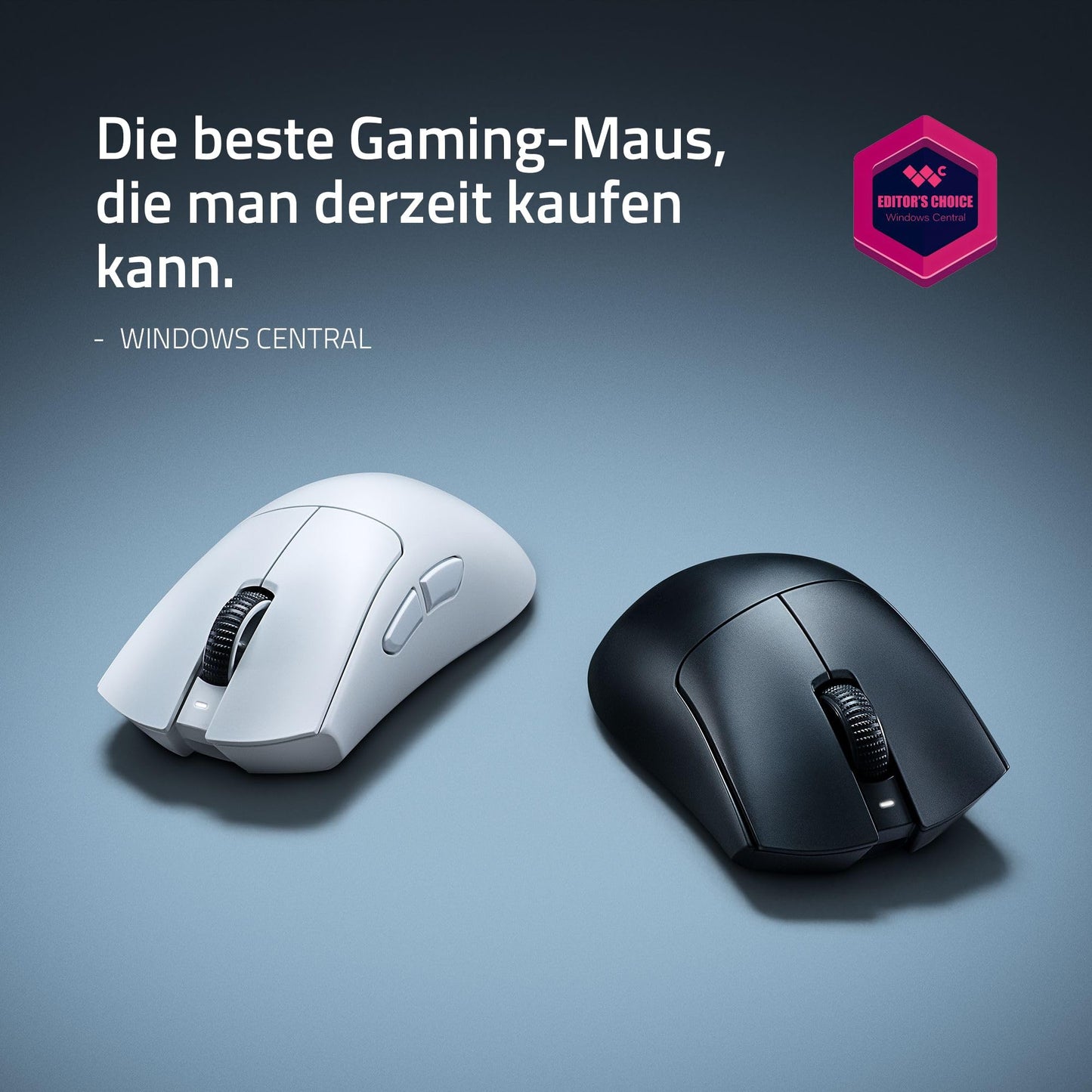 Razer DeathAdder V4 Pro - Ultralight wireless ergonomic e-sports mouse - 56g light - 2.4 GHZ Hyperspeed - Focus Pro 45K Optical Sensor - up to 8K Hz polling - Mouse Switches Gen-4 | Black - RZ01-05330100-R3G1