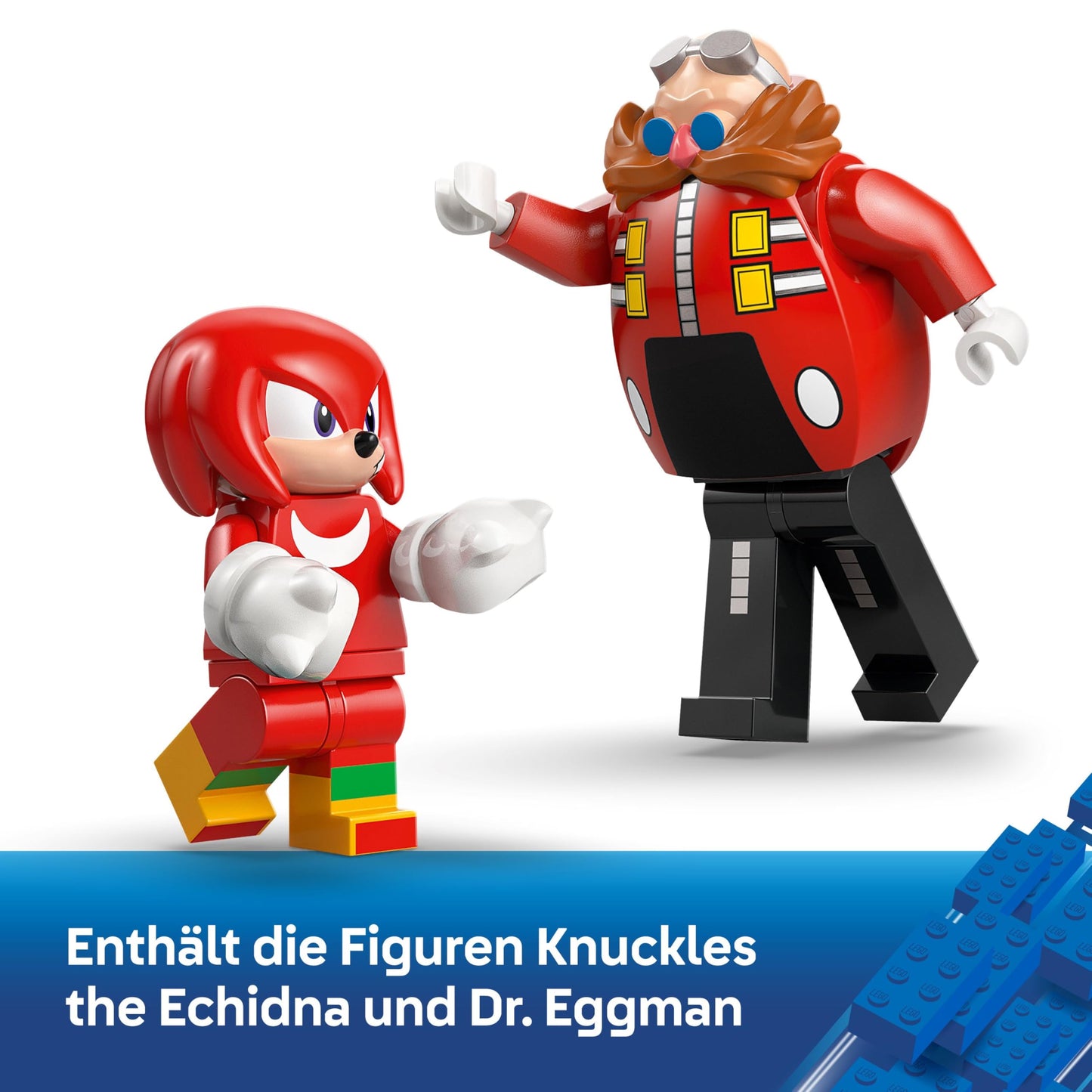 LEGO Sonic the Hedgehog Knuckles vs. Dr. Eggmans Egg Crusher Mech - Creative Toy with 2 Minifigures, Rings & Chaos Emeralds - Gamer Gift Boys & Girls from 8 Years - 77005