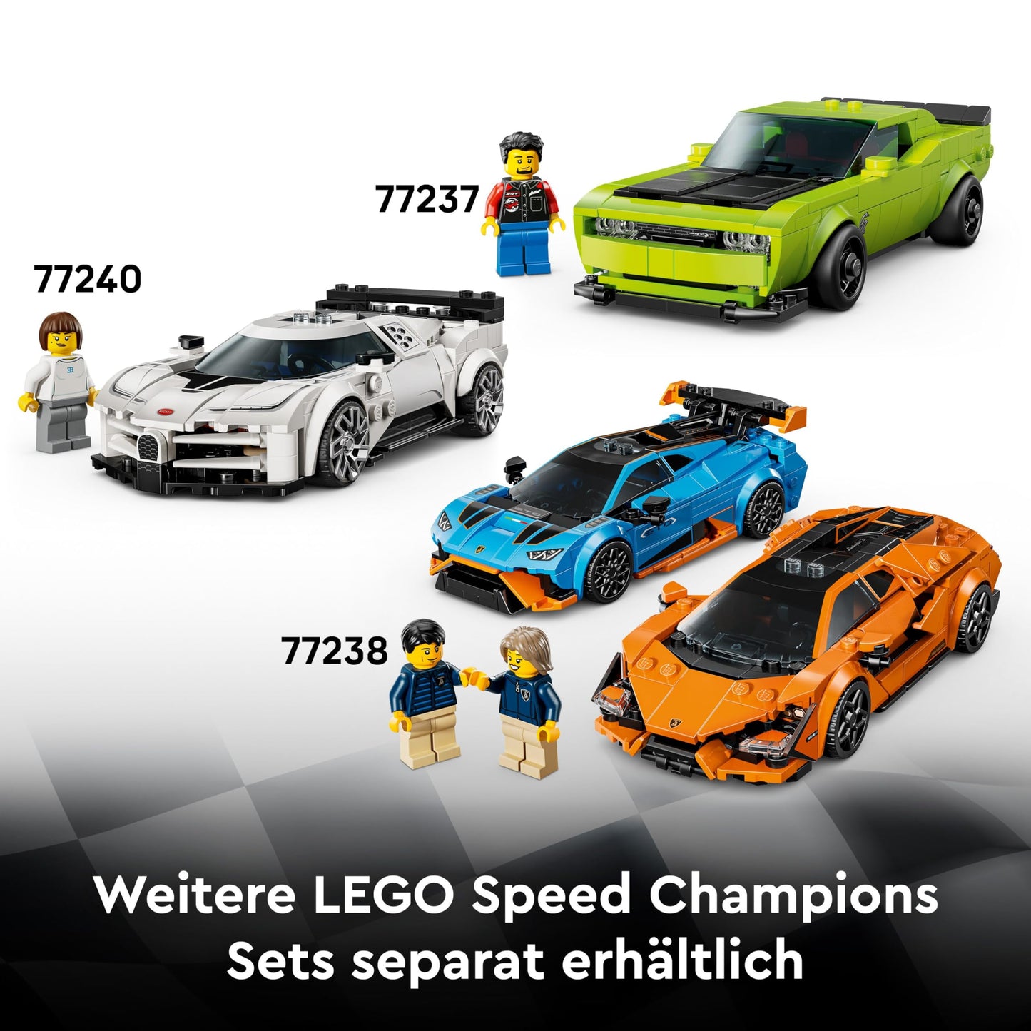 LEGO Speed Champions Porsche 911 GT3 RS super sports car - toy car with 1 minifigure to collect and display - creative gift for boys, girls aged 9 and up and sports car fans - 77239