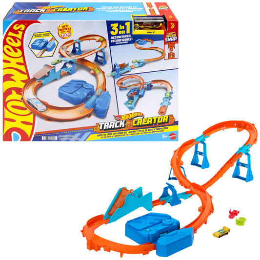 Hot Wheels Track Creator Boosted Jump Speedway Set and Toy Car - JDB49