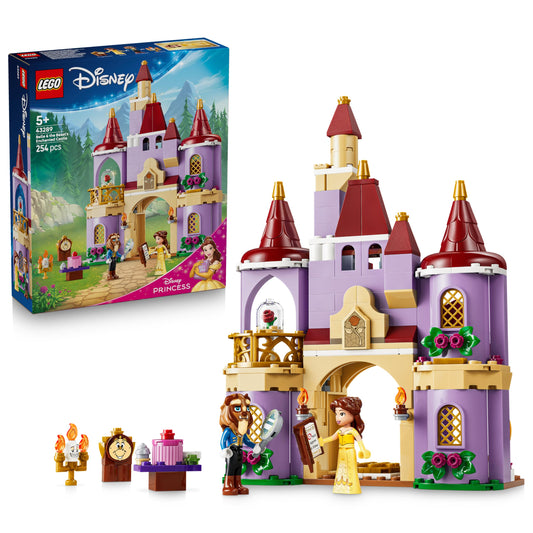 LEGO ǀ Disney Princess The Enchanted Castle of Belle and the Beast - including 2 mini dolls and Lumière figure - gift for girls aged 5 and up and fans of Beauty and the Beast - 43289