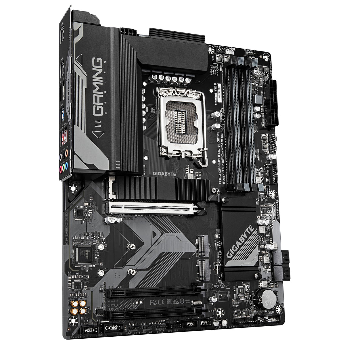 Placa de bază GIGABYTE B760 Gaming X DDR4 GEN5 – Suportă procesoare Intel Core de generația a 14-a, VRM cu 8+1+1 faze, până la 5333 MHz DDR4 (OC), 3xPCIe 4.0 M.2, LAN 2.5GbE, USB 3.2 Gen 2