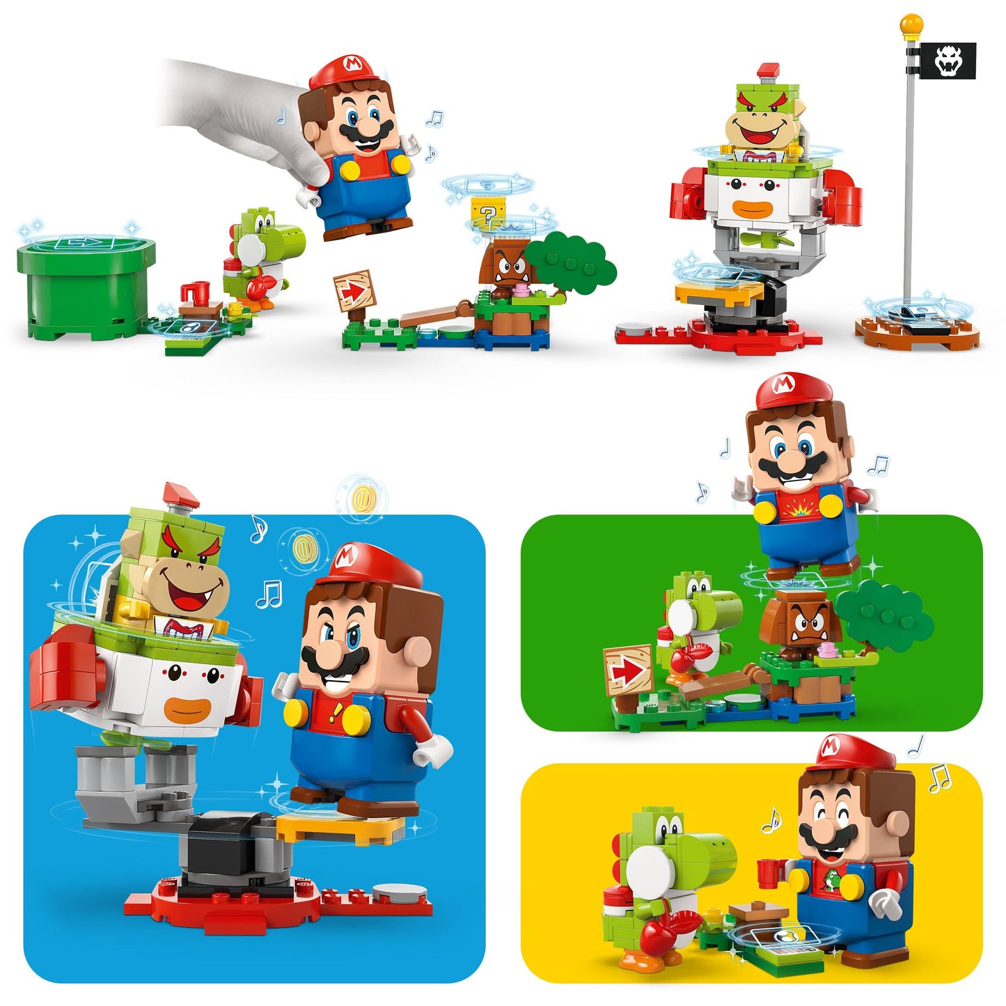 LEGO Super Mario Adventure with Interactive Mario, Set with Junior Clown Carriage, Toy Yoshi, Nintendo Gift for Boys, Girls and Gamers Ages 6 and Up 71439