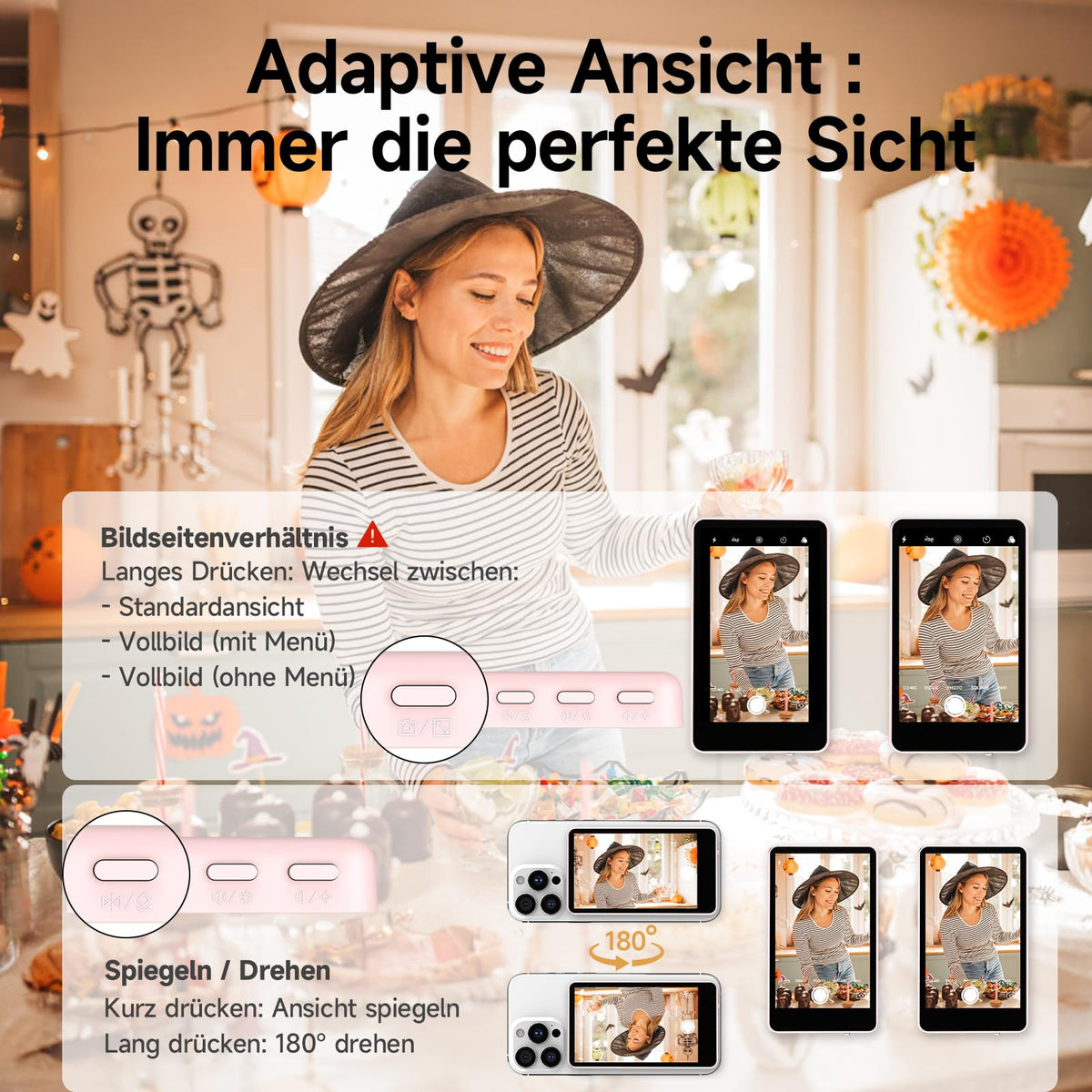 Rollei Easy Creator Selfie Monitor Handy Rear Camera Magnetic Screen - 26957