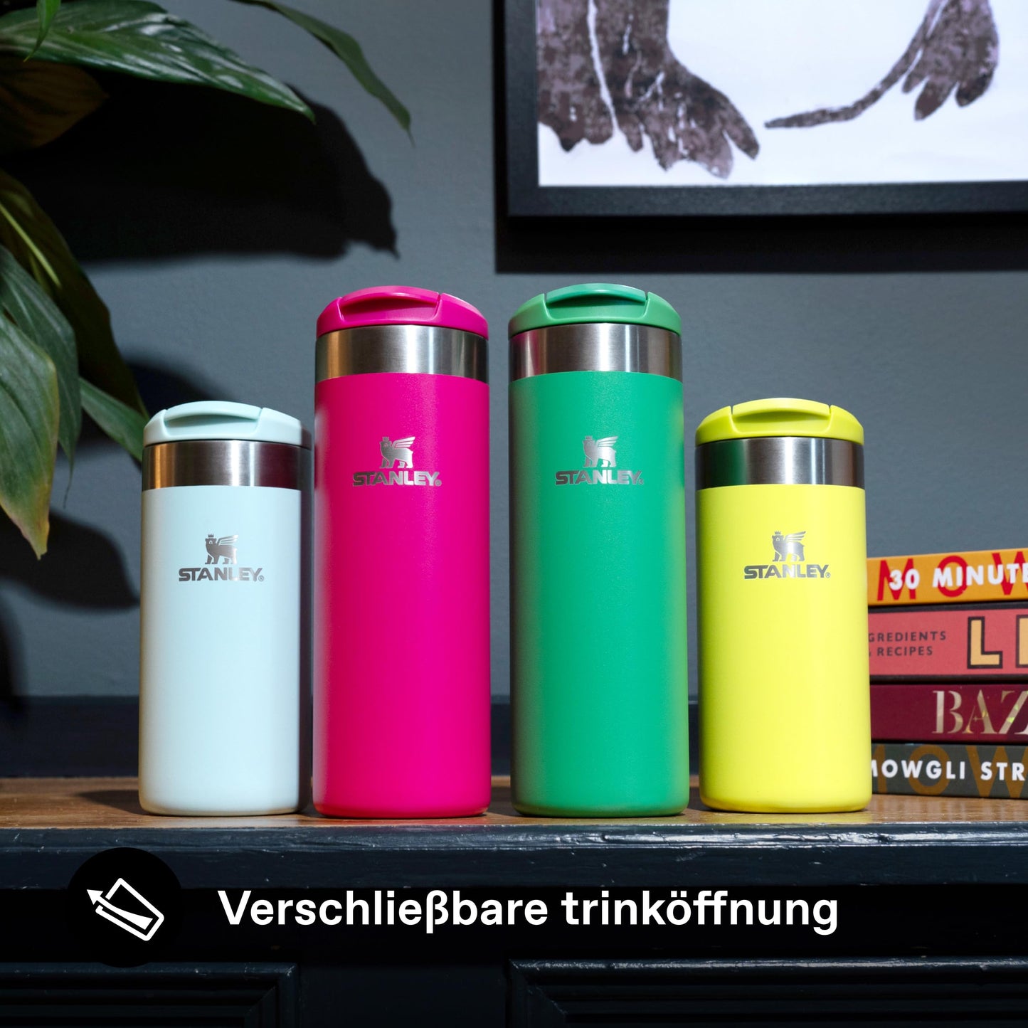 Stanley 1913 Aerolight Transit Thermo Mug 0.47L - Keeps Hot for 6 Hours - Dishwasher Safe - Coffee Mug To Go Leak-Proof - Compatible with Common Car Drink Holders - Thermos Flask - Pink - 100000004551