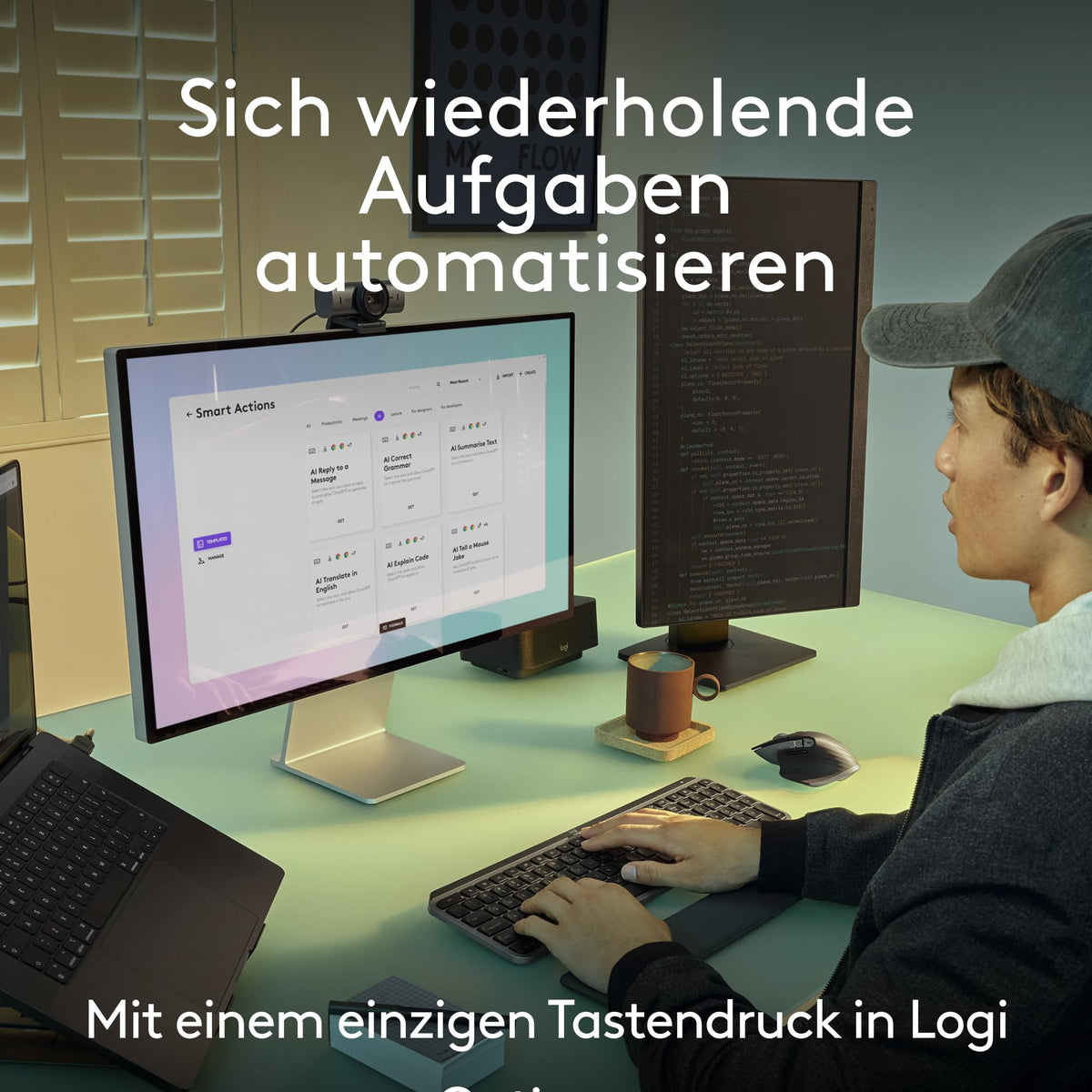 Logitech MX Keys S Combo pentru Mac, tastatură/mouse wireless - 920-012840