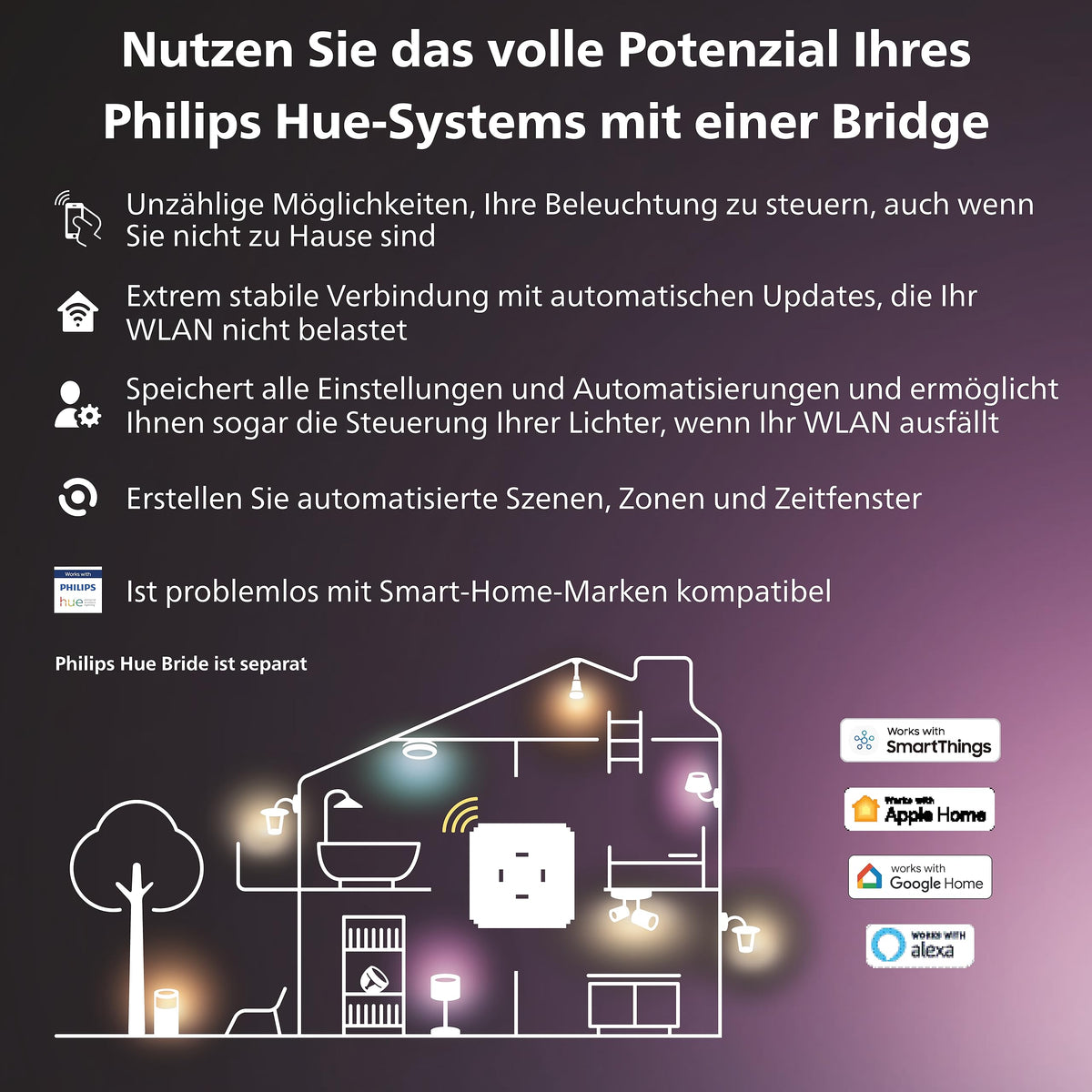 Philips Hue Festavia Lichterkette, 500 Mini LEDs, 40 m - 929003674602