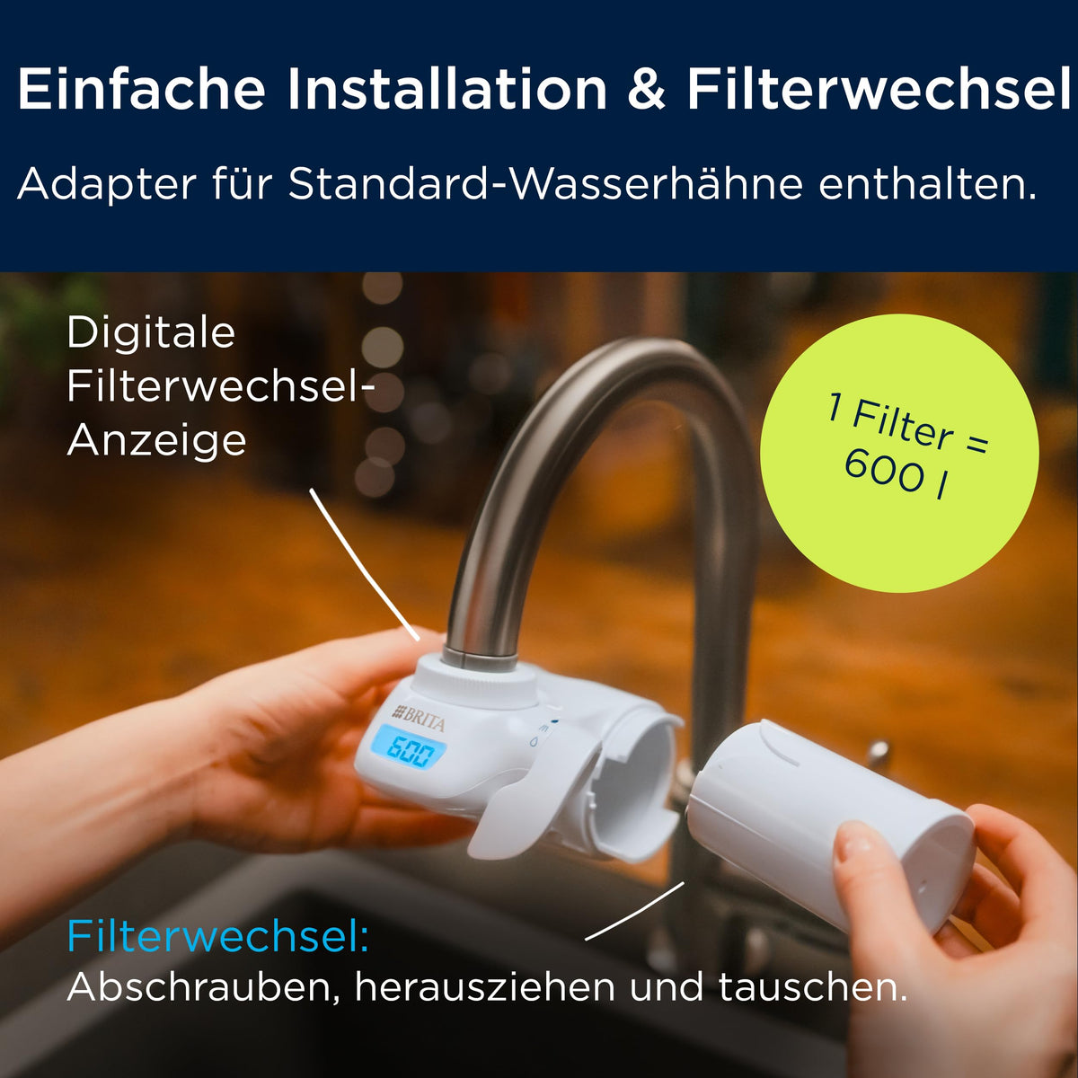 BRITA ON TAP Pro sistem de filtrare a apei pentru robinet, 1x filtru V-MF - 1052073