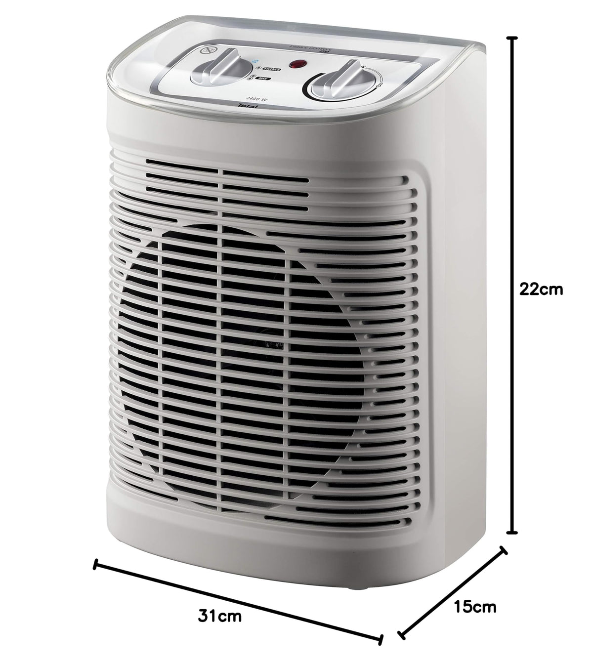 Rowenta Instant Comfort Aqua încălzitor, două trepte de încălzire, funcție de ventilator, consum de energie reglabil, silențios, încălzitor electric, gri deschis, SO6510F2, 1200 - 2400w