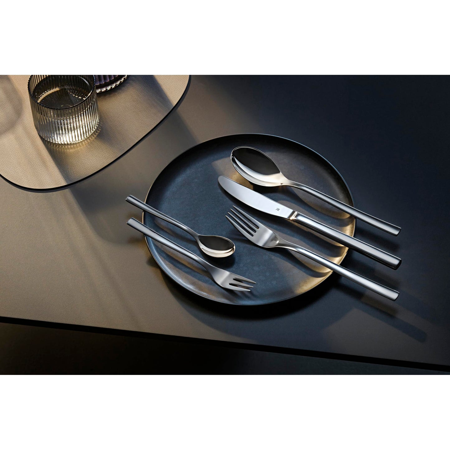 WMF Palermo cutlery set for 12 people, cutlery 60 pieces, monobloc knife, Cromargan stainless steel polished, shiny, dishwasher safe - 1177009990