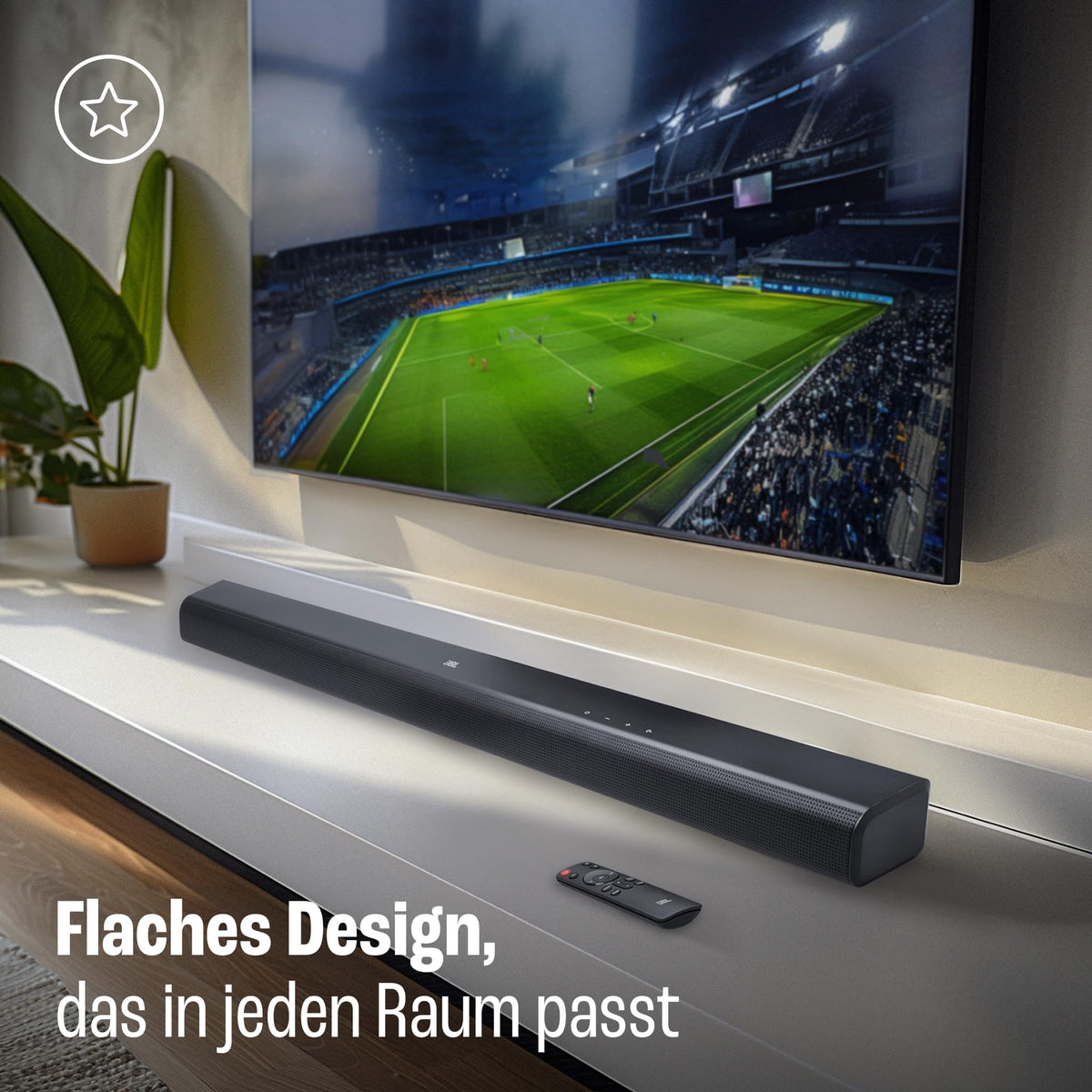JBL Cinema SB 510, 3.1-Channel Soundbar, Black - JBLSB510BLKEP