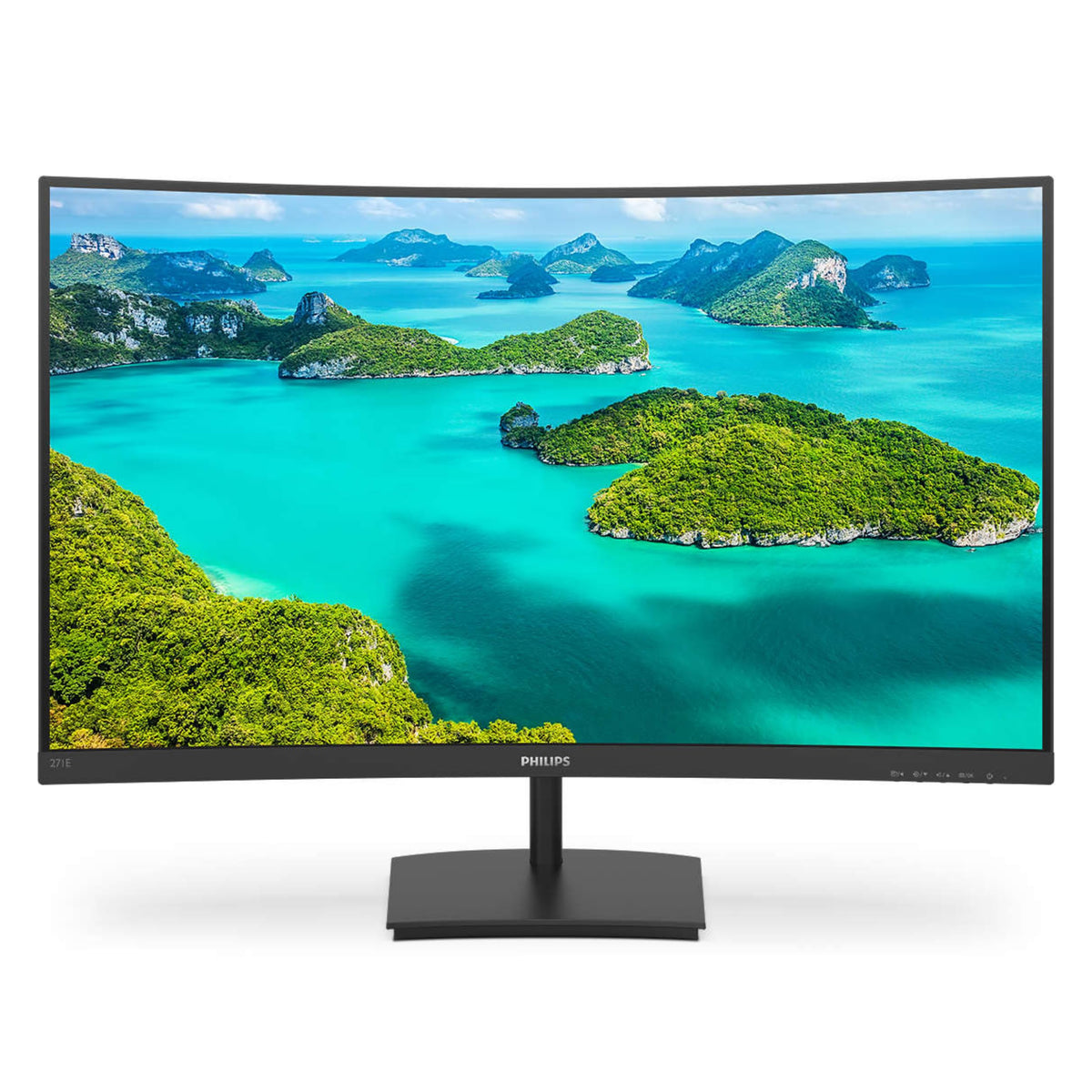 Philips 271E1SCA 27-inch Curved FHD Monitor, 75Hz, VA Panel, 4ms GtG, FreeSync, Speakers, (1920x1080 HDMI 1) Black - 271E1SCA/00