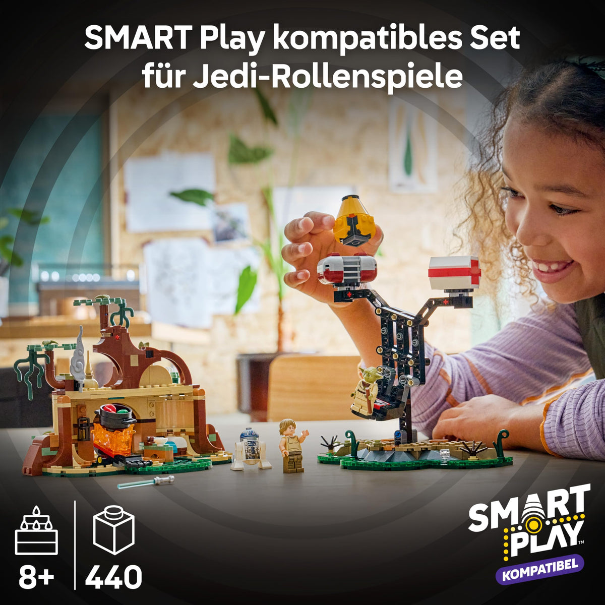 LEGO Star Wars SMART Play Bundle: Luke's Red Five X-Wing All-In-One Set 75423 & Yoda's Hut and Jedi Training Compatible Set 75422 - Interactive Toys - Gifts for 8+ Year Old Boys & Girls - 75427