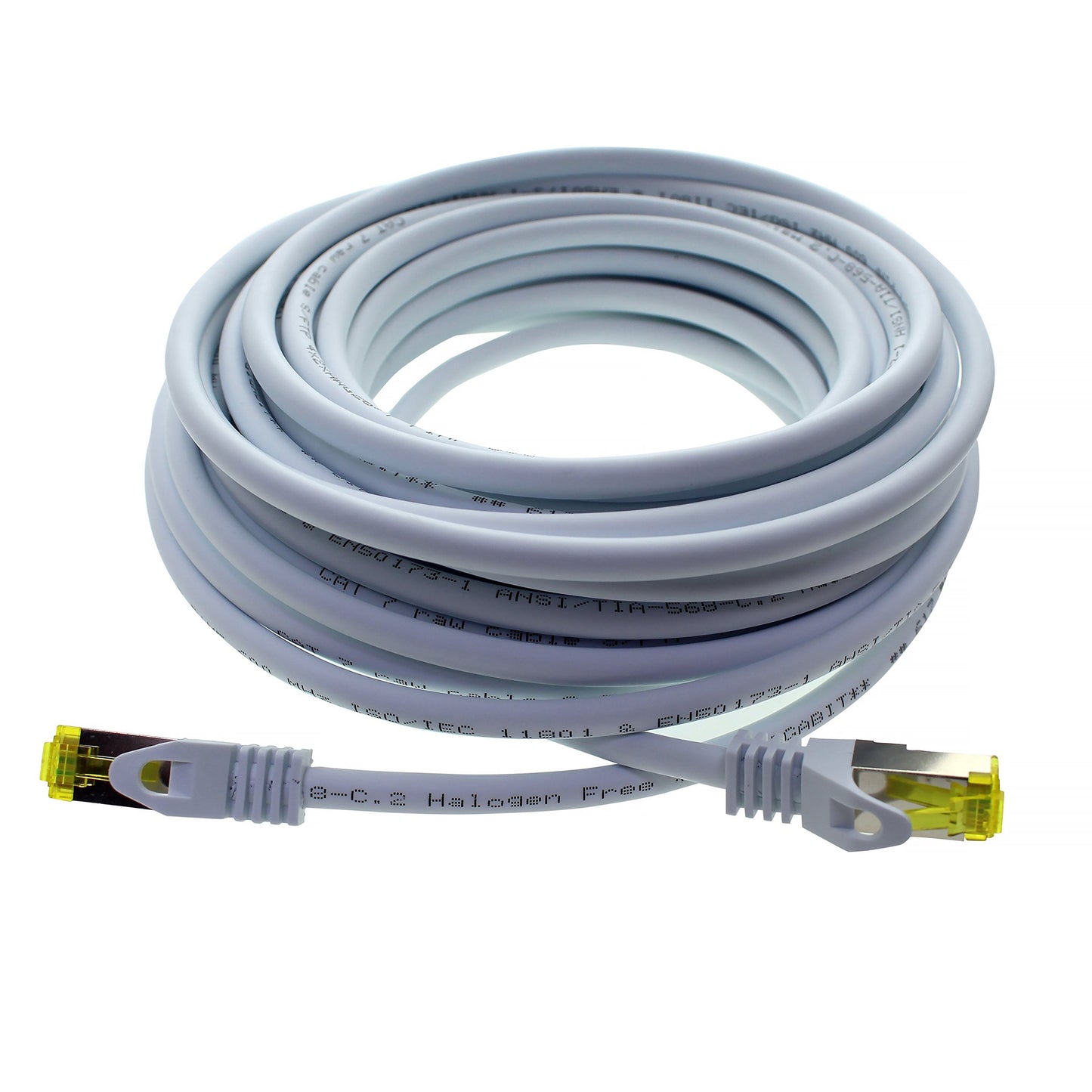 1aTTack.de Cat.7 network cable 5m white pack of 5 Cat7 Ethernet cable network LAN cable raw cable 10 Gb s SFTP PIMF LSZH set patch cable with Rj 45 plug Cat.6a - 4251073616063