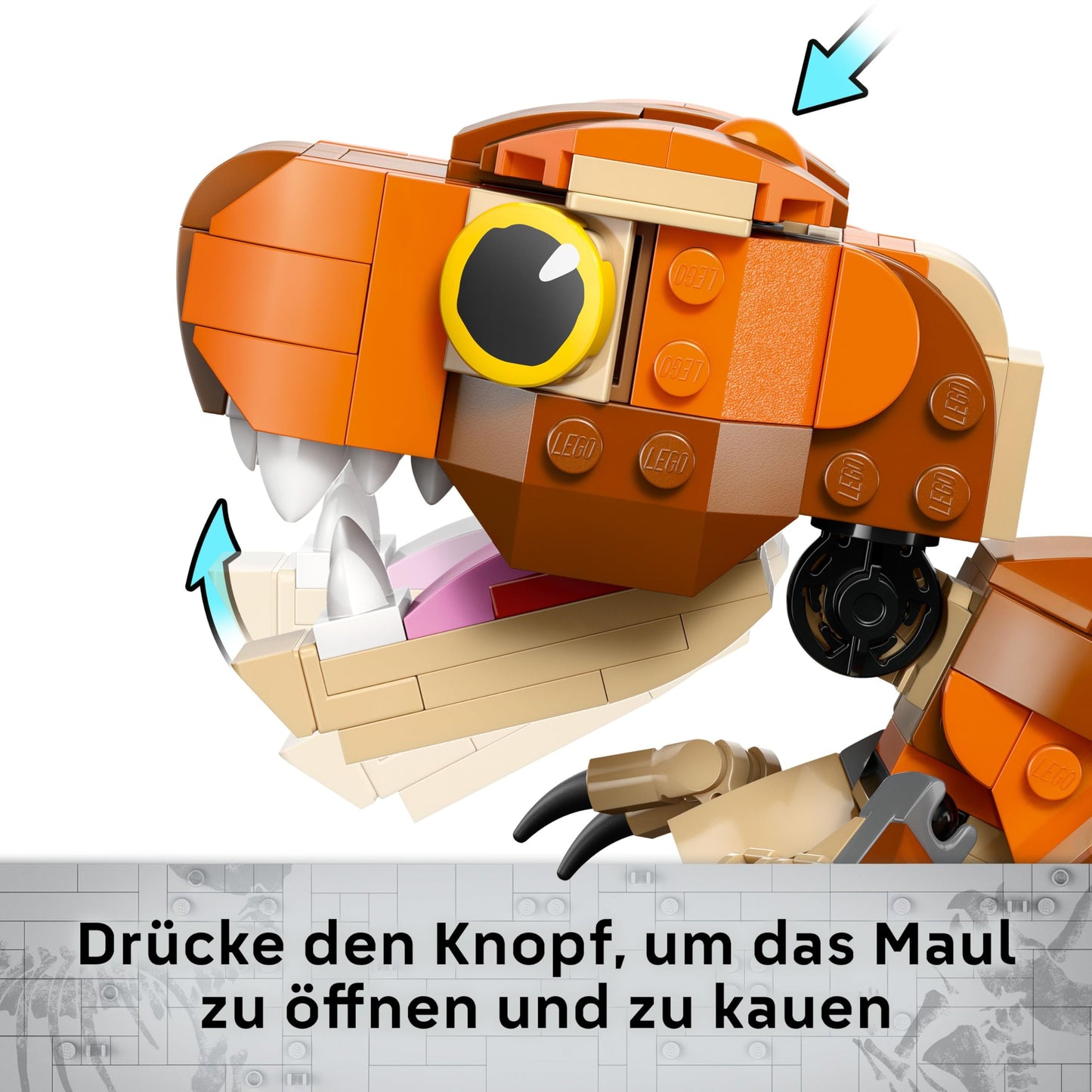 LEGO Jurassic World Little Eatie: T.Rex, building toy for boys and girls aged 7 and up, building set with dinosaur, gift for children, model with movable mouth, head and tail 76967