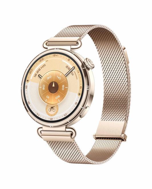 HUAWEI Watch GT 6 Smartwatch, GPS, AMOLED touchscreen, up to 14 days battery, 100+ sports modes, compatible with Android™ & iOS, health monitoring, emotional well-being, gold, 41mm - Konsu-B19M