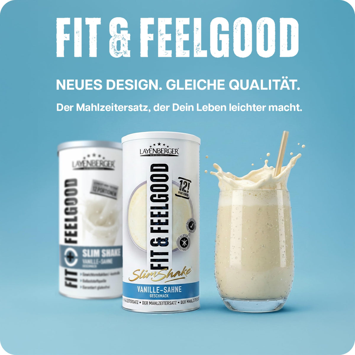 Layenberger Fit&Feelgood Slim Shake Powder Vanille-Sahne (6x396 g)