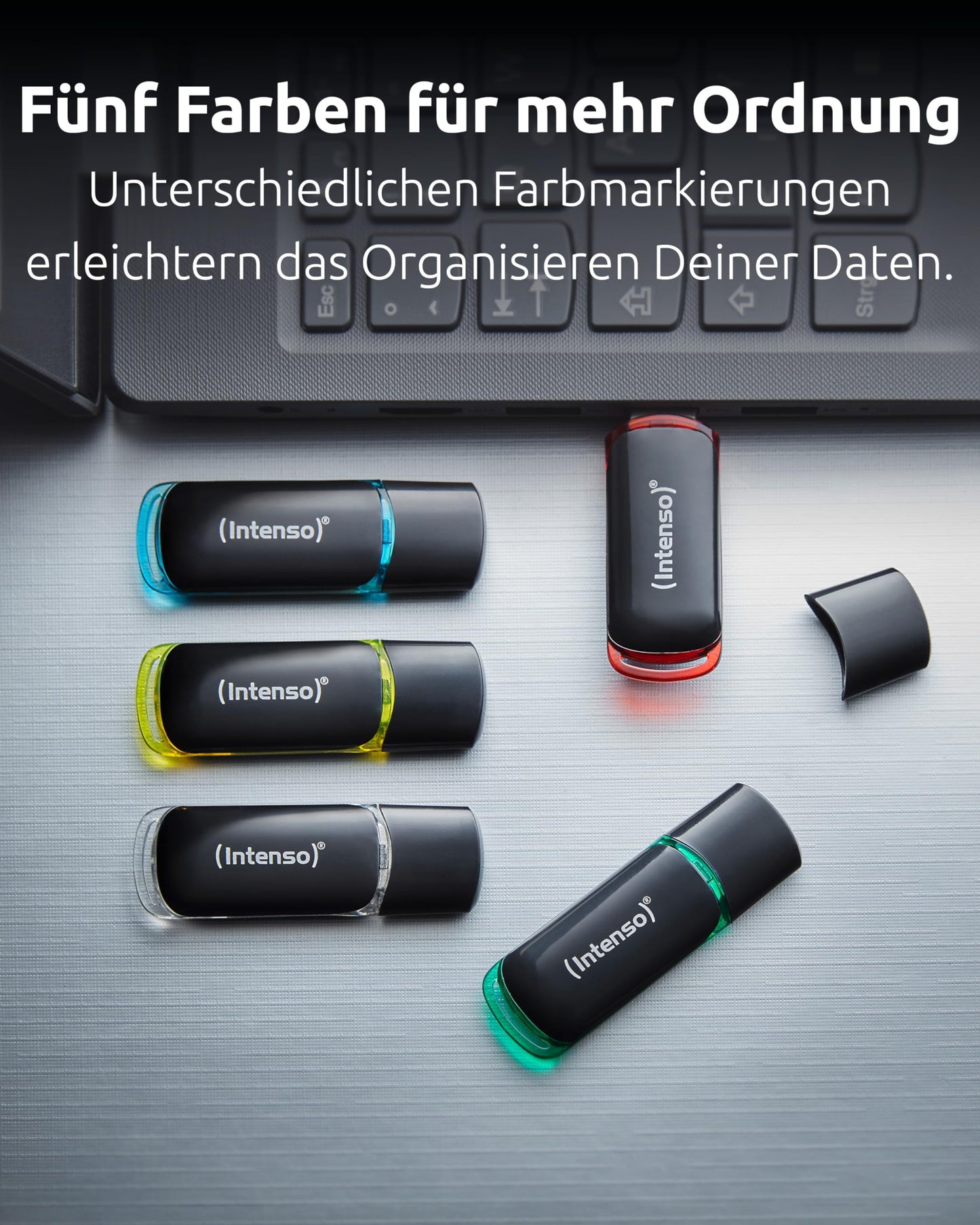 Intenso USB Stick Business Line Multipack 64GB Set of 5 - USB 2.0 High Speed USB-A Flash Drive - up to 28 MB/s - compatible with Windows & Mac - 3511595