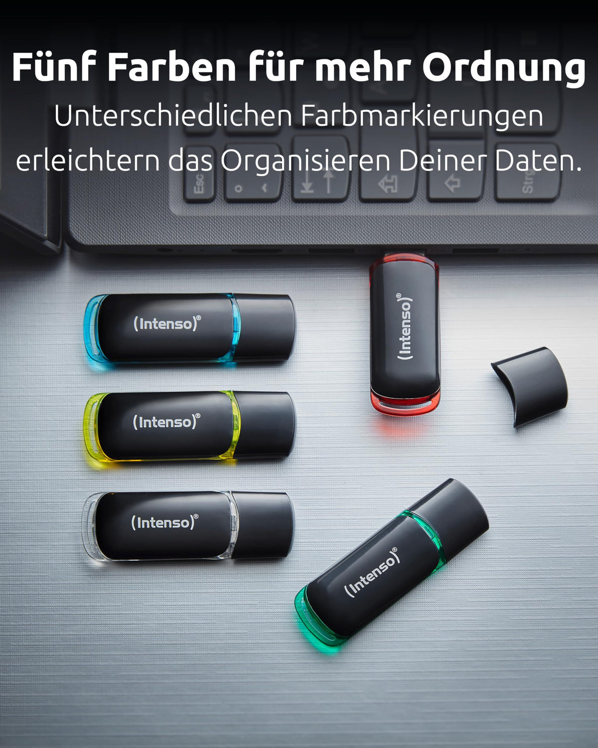 Intenso USB Stick Business Line Multipack 16GB 5-Pack – USB 2.0 High Speed USB-A Flash Drive – up to 28 MB/s – compatible with Windows & Mac - 3511575