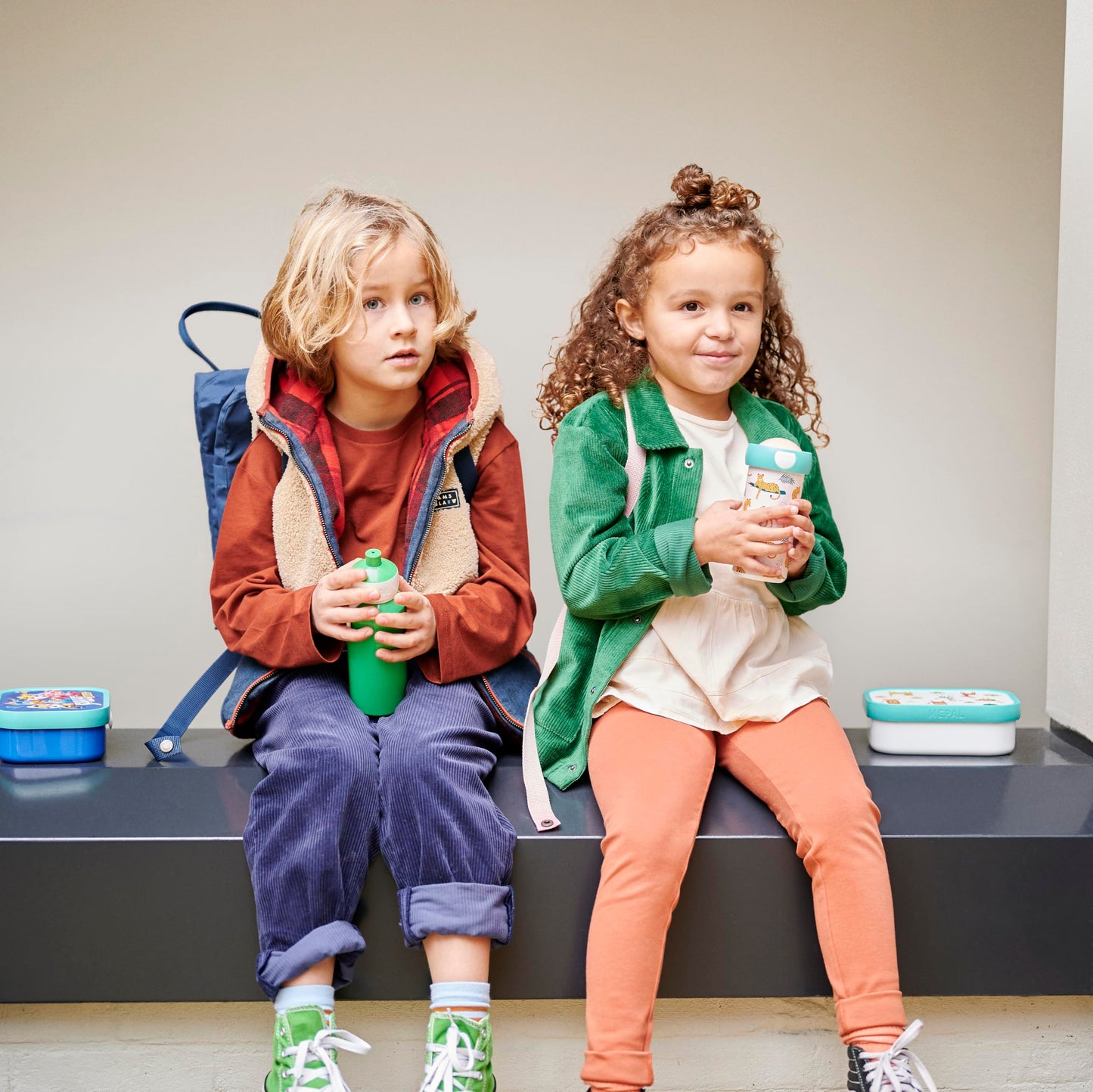 Mepal - Campus break set - Set for children with pop-up drinking bottle & lunch box - Lunch set for school or on the go - Dishwasher safe - 400 + 750 ml - Frozen friends - 107410165416