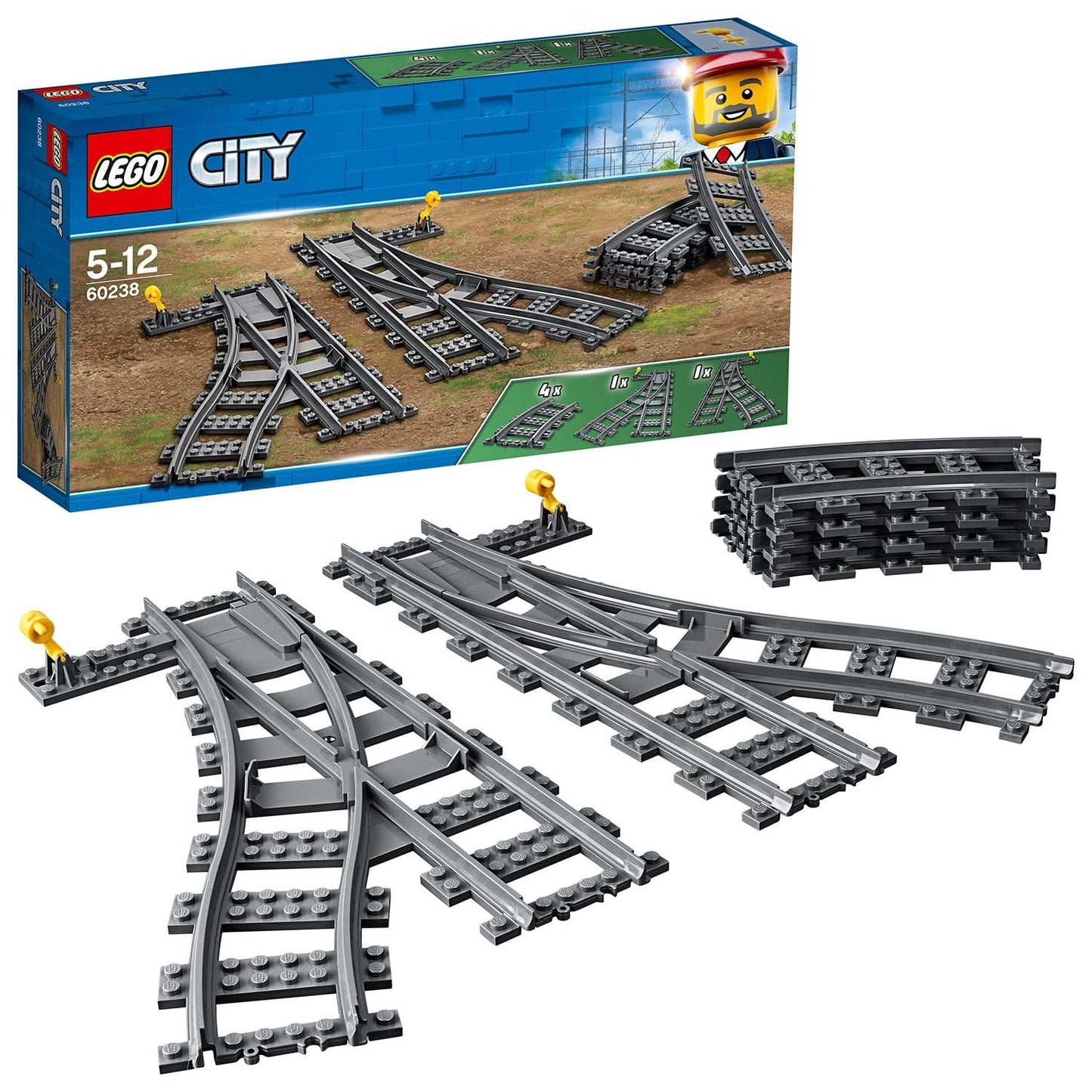 LEGO 60238 City Switches, 6 elements, expansion set for children, toy set