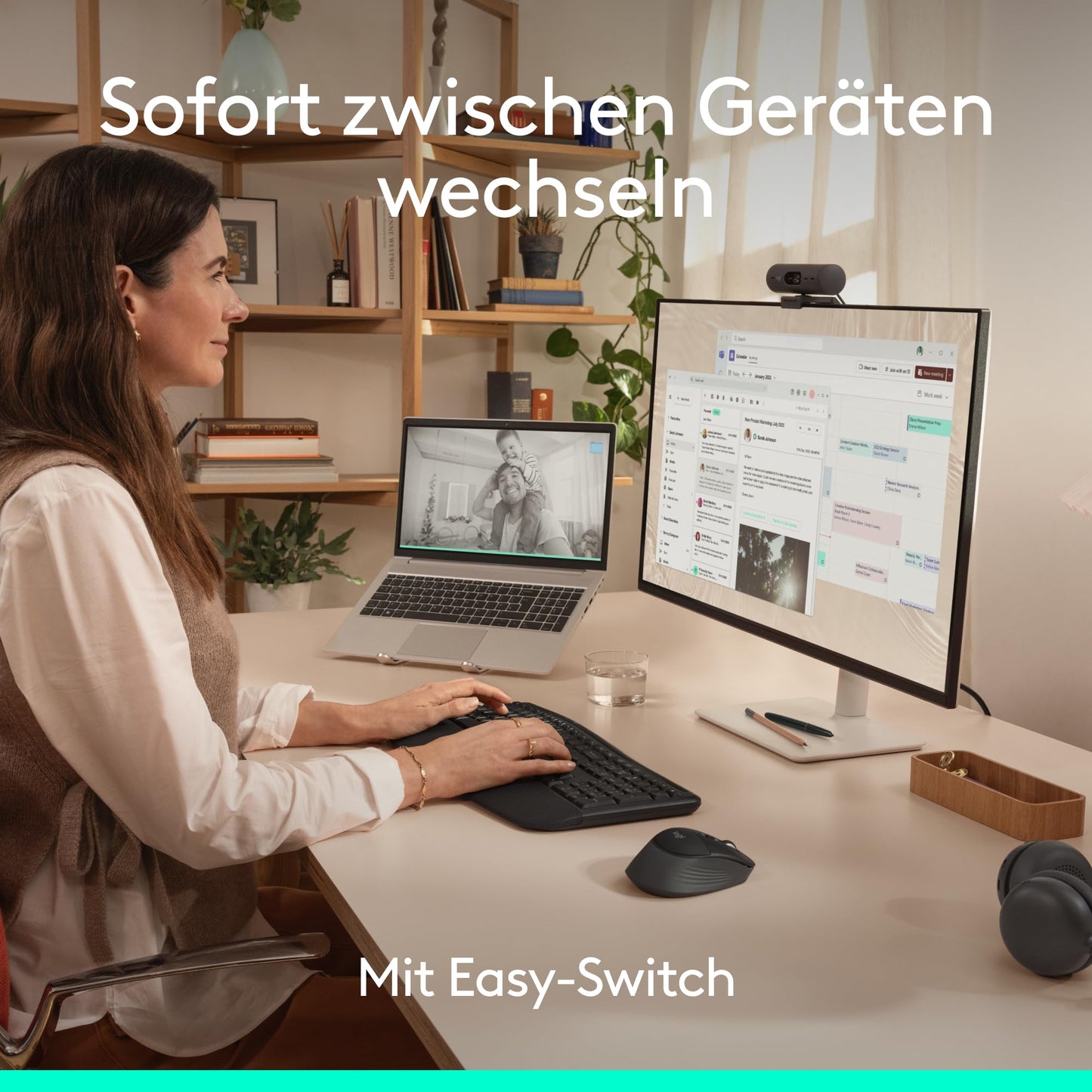 Logitech Signature Comfort Plus M850 L Wireless Mouse, Bluetooth Mouse with Palm Cushion, Silent Clicks, 24 Month Battery, Customizable Buttons, Windows, Mac, iPad - Black - 910-007807