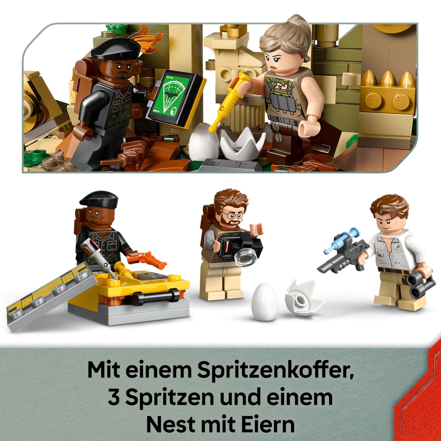 LEGO Jurassic World Spinosaur & Quetzalcoatlus: Helicopter Deployment - 2 Toy Dinosaurs, Helicopter, Truck and 4 Minifigures - Gift for Boys and Girls Ages 8 and Up - 76976