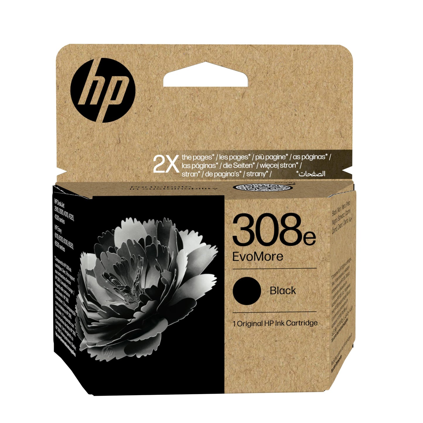 HP 308e EvoMore Schwarz Original Druckerpatrone für nachhaltiges - 7FP22UE#SE1