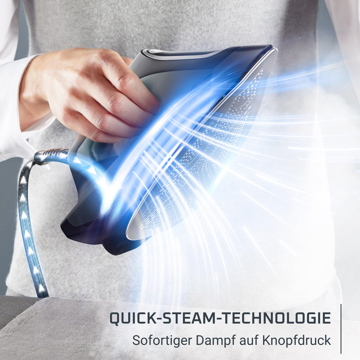 Rowenta Force Pro 500 Steam Ironing Station, 2800 W, 130 g/min variable steam output, steam boost of 600 g/min, energy-saving, Quicksteam technology, Eucalyptus/Black, VR9042F0