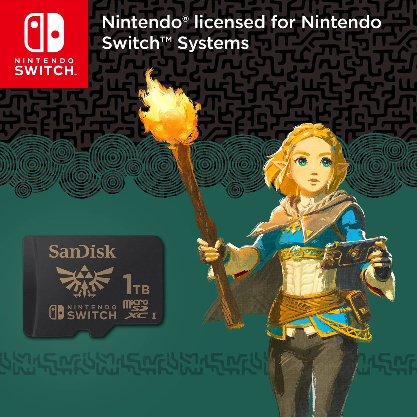 SANDISK microSDXC UHS-I Memory Card for Nintendo Switch - SDSQXAO-1T00-GN6ZN
