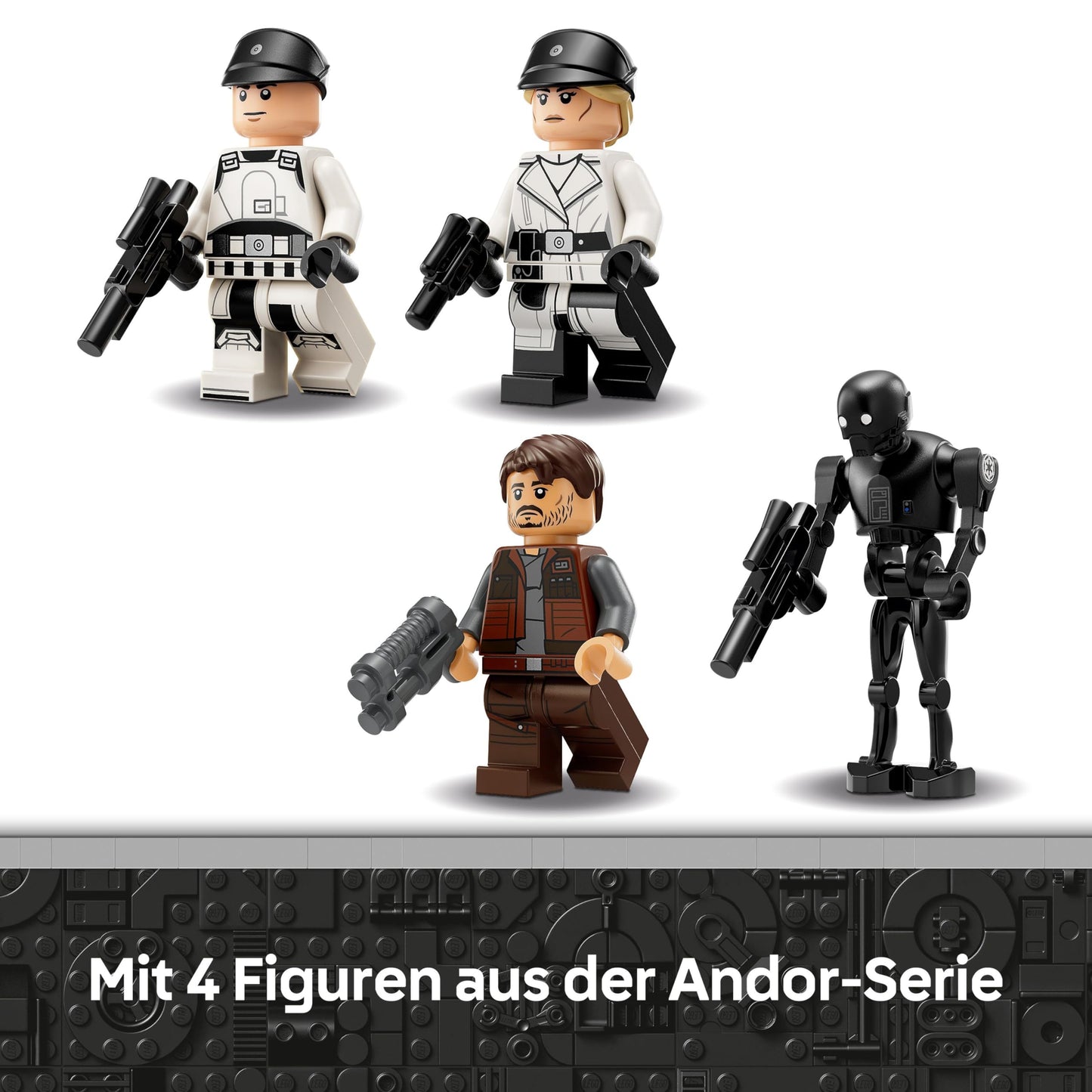 LEGO Star Wars 75399 Rebel U-Wing Starfighter - toy with swivel wing function & 3 minifigures including Cassian Andor & K-2SO droid figure - gift for boys aged 8 and up & Andor Season 2 fans