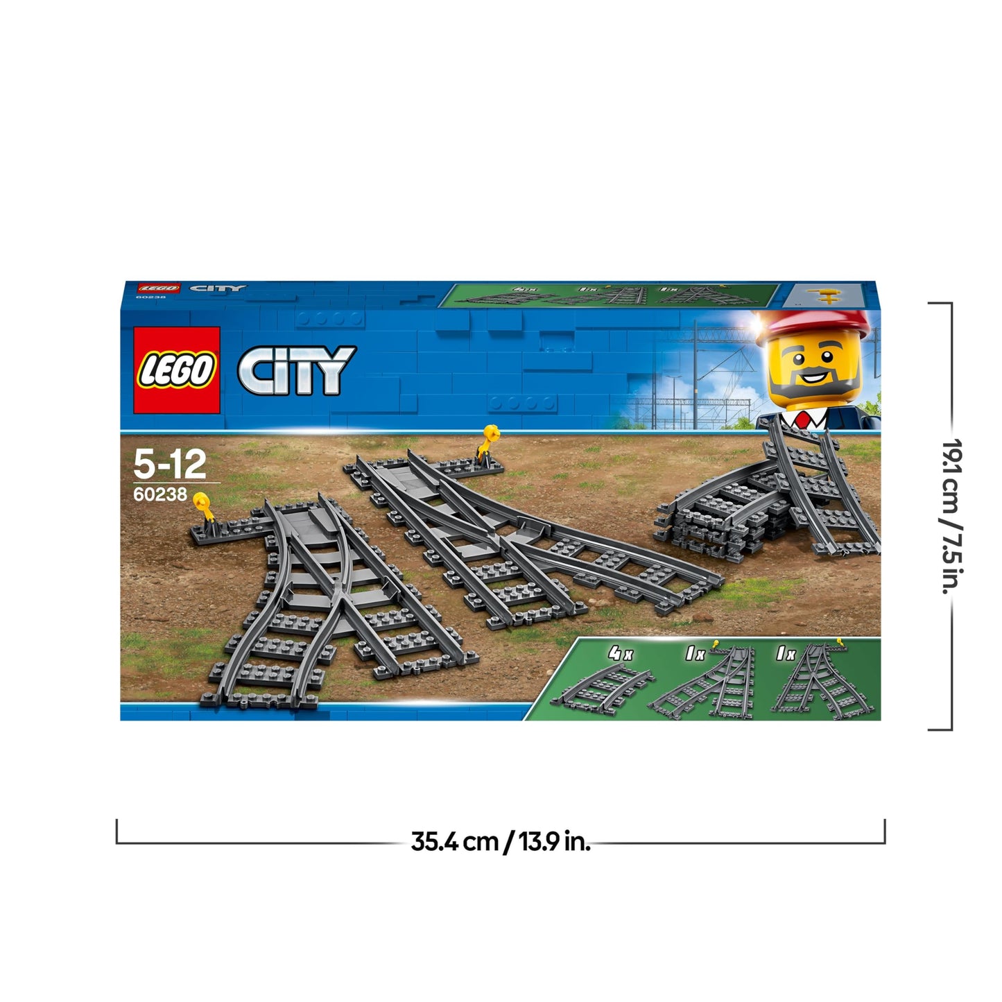 LEGO 60238 City Switches, 6 elements, expansion set for children, toy set