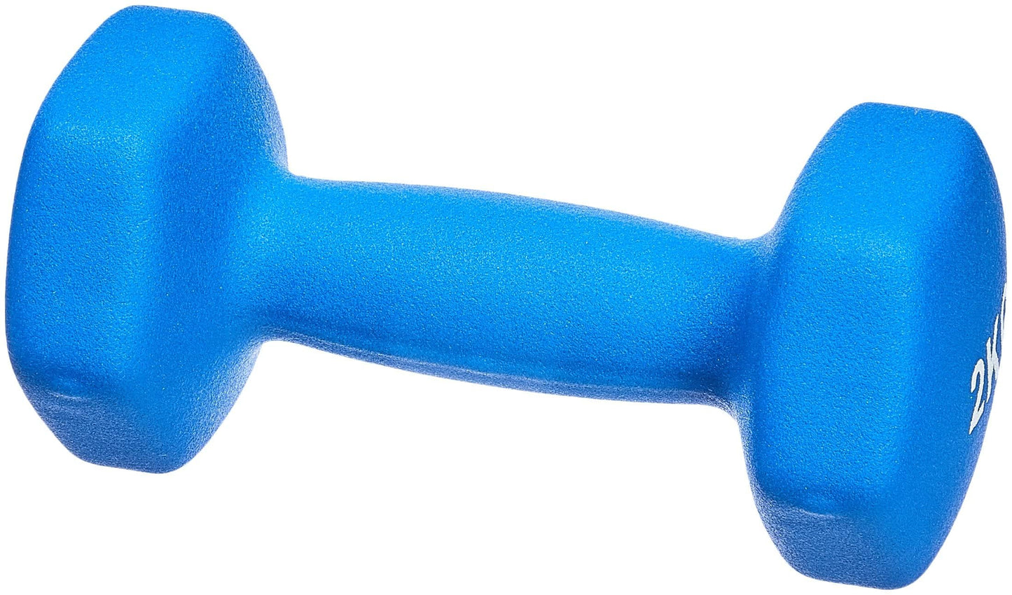 Amazon Basics Neoprene Dumbbell Weights, 2kg, Blue - GND002