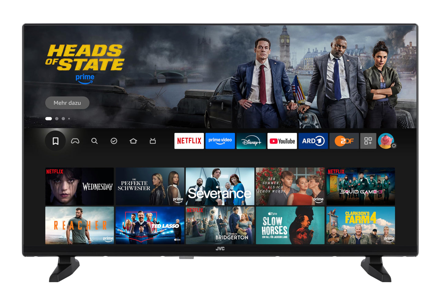 JVC TV 32 inch Fire TV HD-Ready Smart TV HDR TV with Alexa voice control and