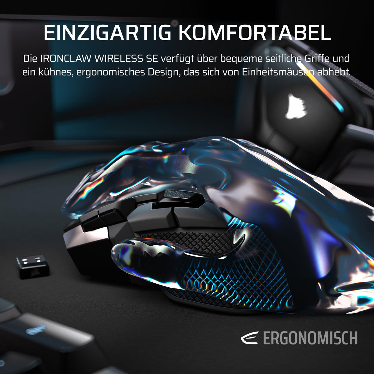 Corsair IRONCLAW Wireless SE (2026) Gaming Mouse - Black - CH-9317110-AS