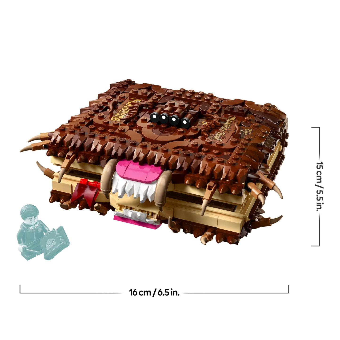 LEGO Harry Potter Biting Monster Book of Monsters - Interactive Toy with Pull-Back Motor and Biting Mouth - with Neville Longbottom Mini Figure - Gift for Kids, Harry Potter Fans - 76449