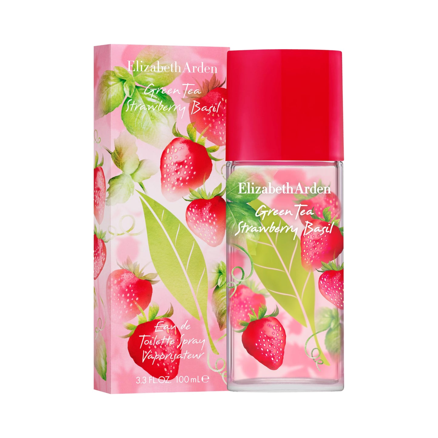 Elizabeth Arden - Green Tea Strawberry Basil Eau de Toilette, Fresh Fruity Women's Perfume with Green Tea, Strawberry and Basil, Light, Invigorating Fragrance for Women with Long-Lasting Freshness, 100ml - A0139580