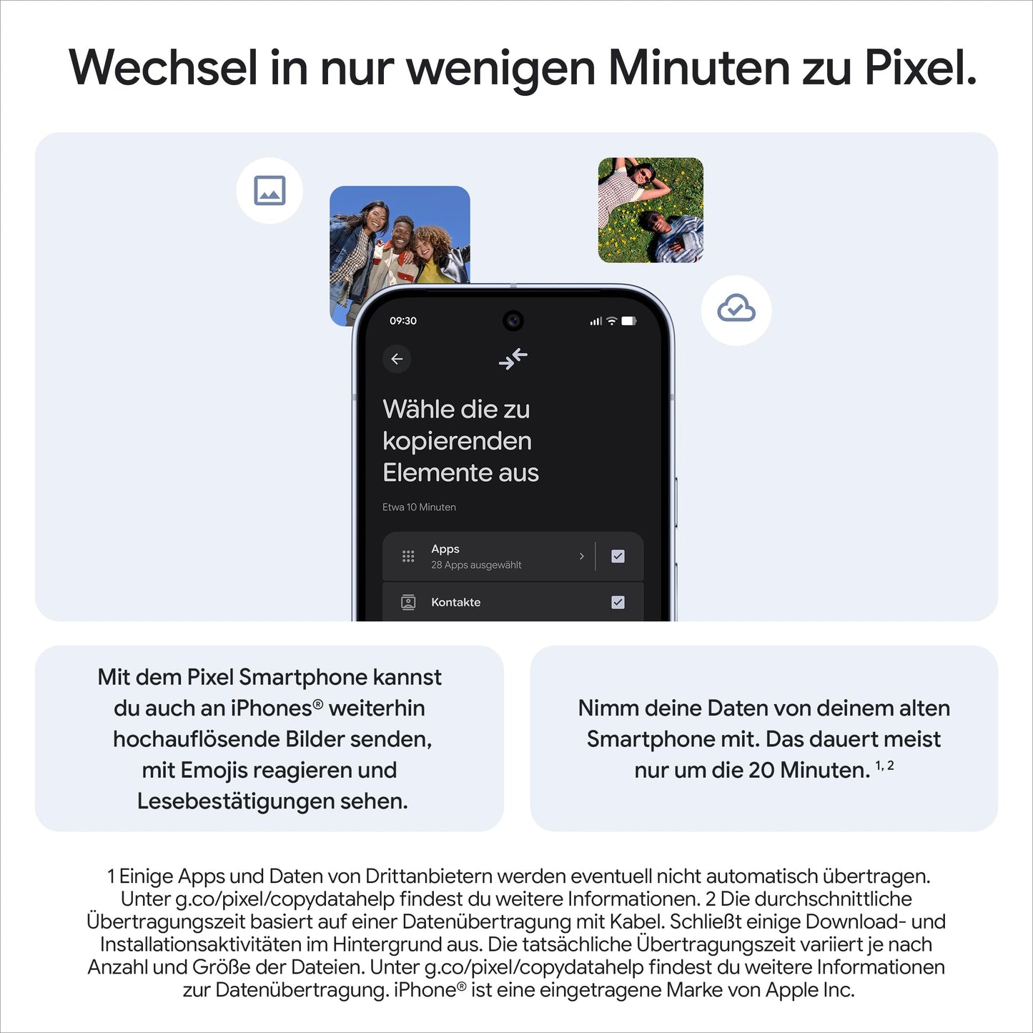 Google Pixel 10 Pro - Android smartphone without SIM lock, with Gemini, triple rear camera system, more than 24 hours of battery life and 6.3 inch Super Actua display - Porcelain, 128GB - GA10312-AN