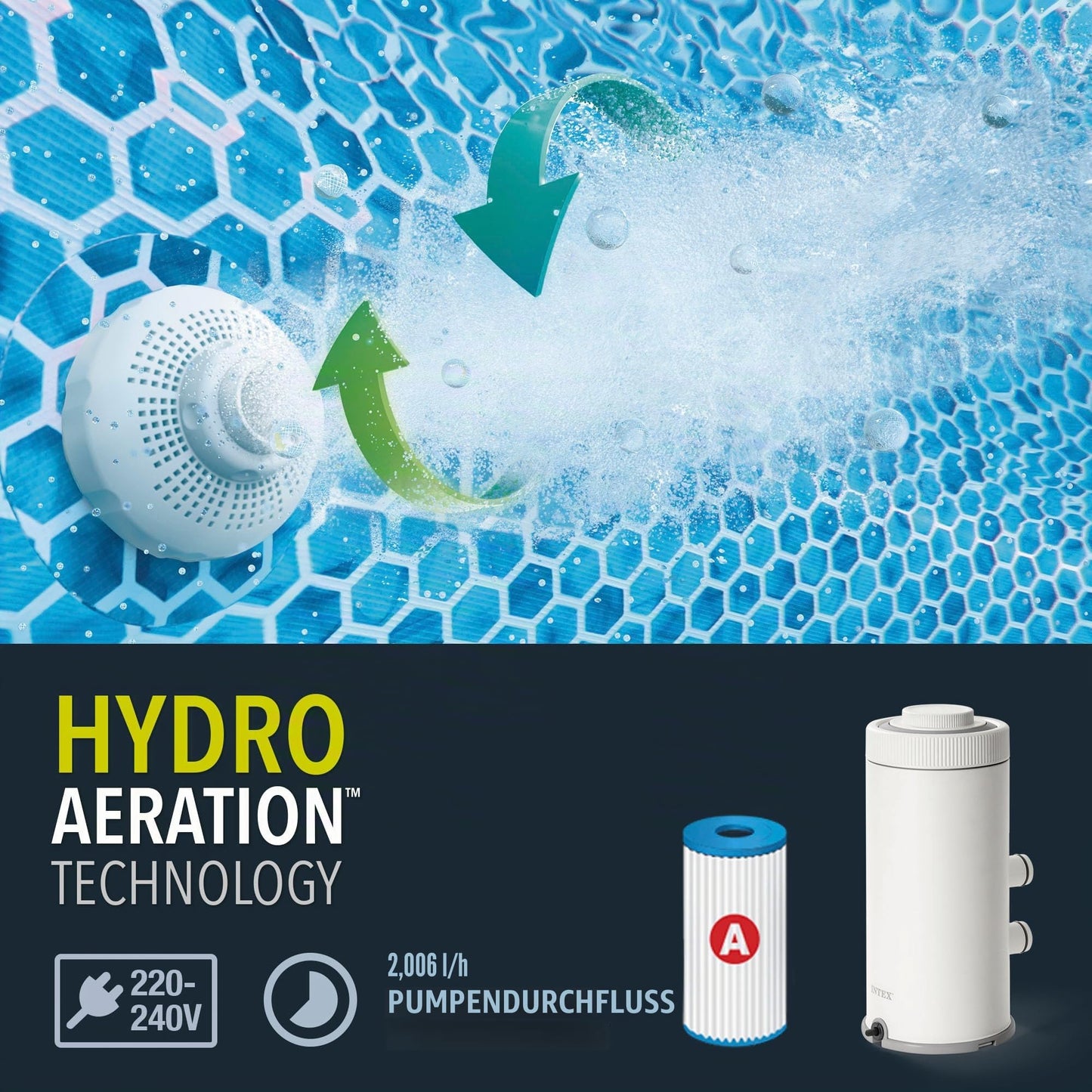 Intex 26770NP – Piscina Fuori Terra Prisma Frame Clearview Rettangolare, Pompa Filtro 2006 L/h, Scaletta, Telo Base e Copertura, 8418 L, Acciaio e PVC, Grigio, 400x200x122 cm