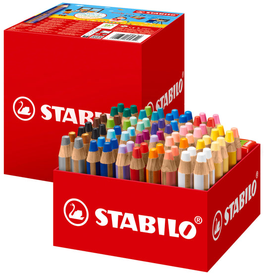 STABILO - colored pencil, watercolor & wax crayon - woody 3 in 1 - 880/76-01