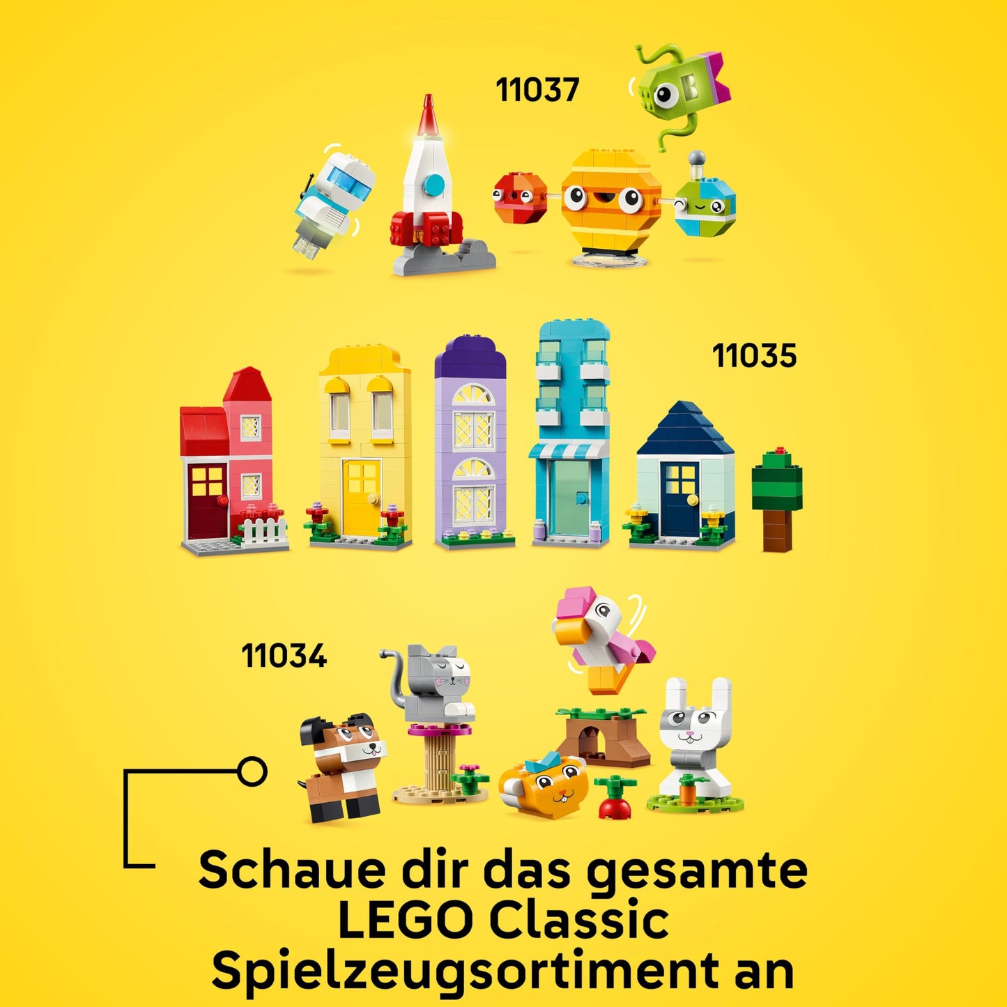 LEGO Classic Creative Vehicles, building block set for colorful model cars including trucks, police cars and construction vehicles, buildable toy cars for children, gift for boys and girls aged 5 and over 11036