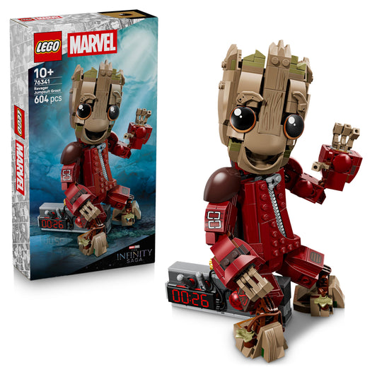 LEGO | Groot in Ravager outfit - superhero toy with buildable figure for role play - children's construction toy - creative gift for boys aged 10 and over, girls and film fans - 76341