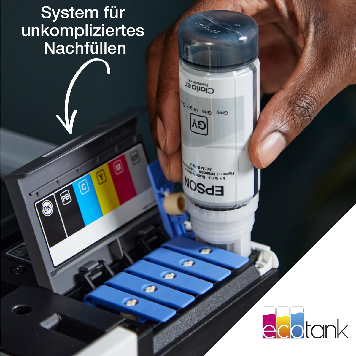 Epson EcoTank ET-8500 Ink Tank Printer | Photo Printing | 6-Color Ink System | WiFi | A4 | Print, Copy, Scan | 10.9 cm Touchscreen | Duplex Printing | Rear Paper Feed - C11CJ20401
