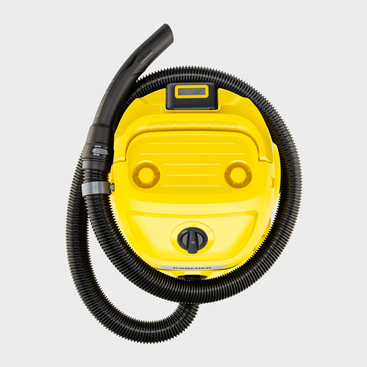 KÄRCHER Battery Wet/Dry Vacuum Cleaner WD 2-18, including filter, crevice and wet/dry suction nozzle, 225 Watts, plastic container: 12 l, suction hose: 1.8 m, without battery, without charger, Yellow - 1.628-500.0
