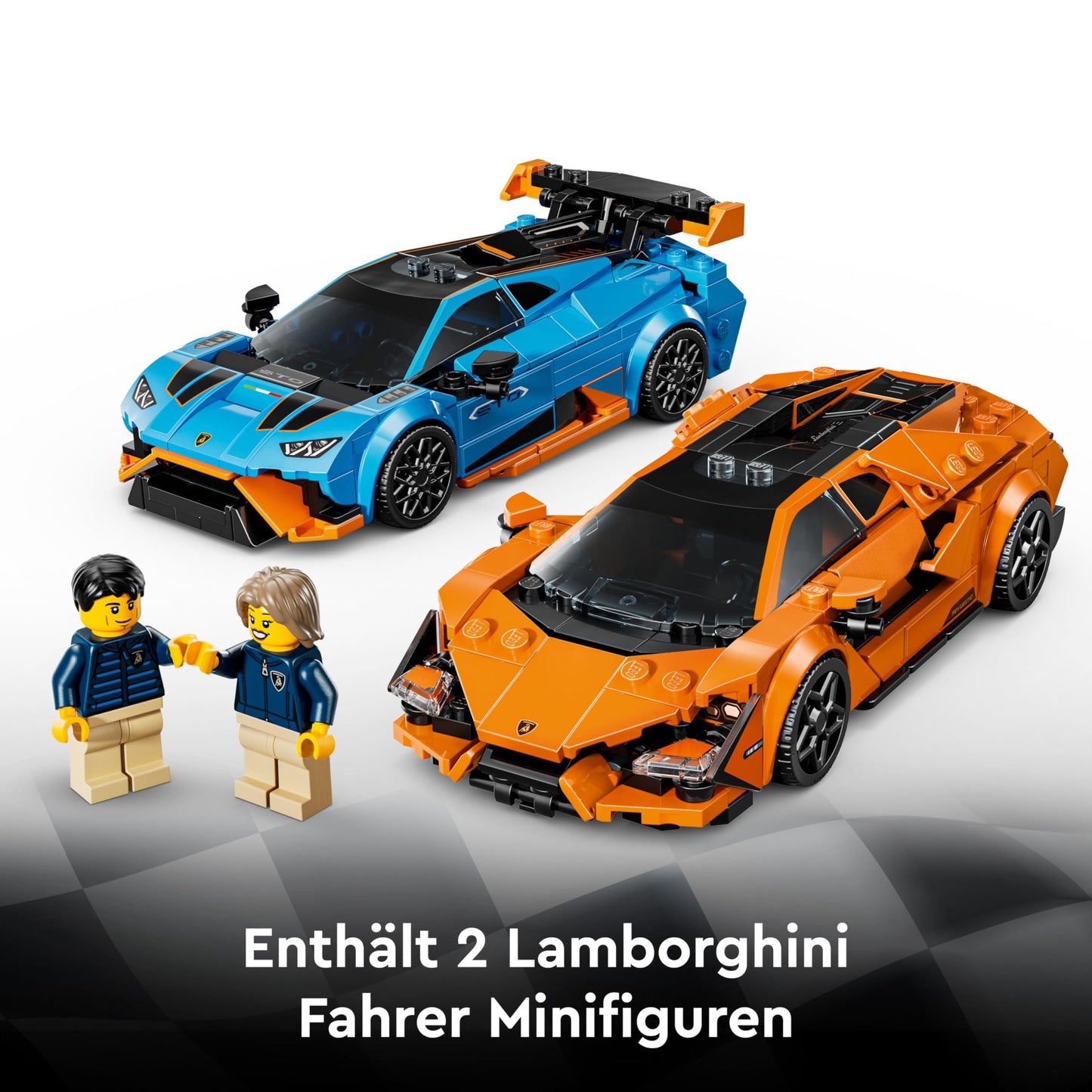 LEGO construction toys Speed Champions Lamborghini Revuelto and Huracán STO - 77238