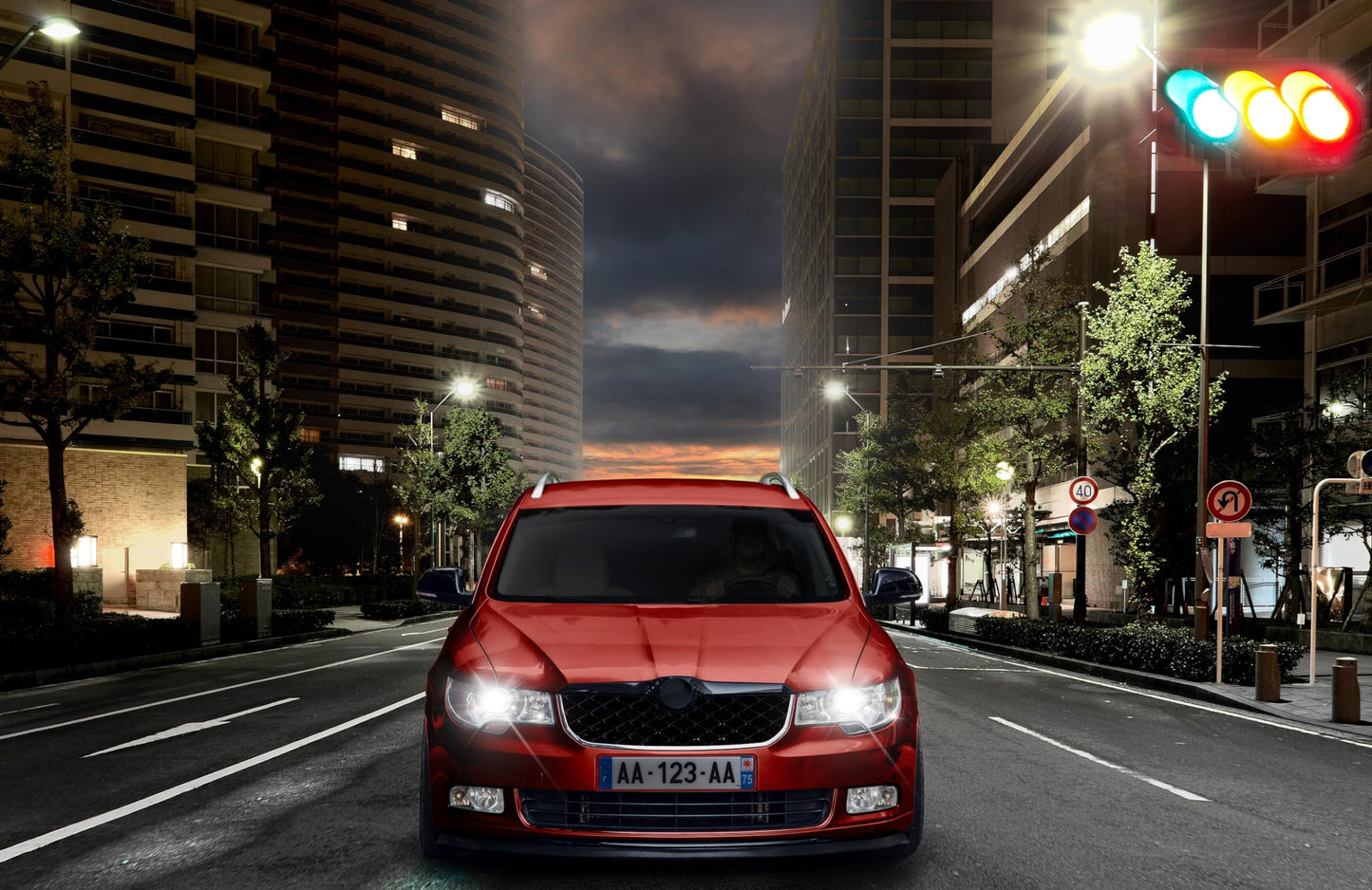Philips Ultinon Pro6000 Standard H7-LED headlight bulb with street approval*, +220% brighter light** - 2556231