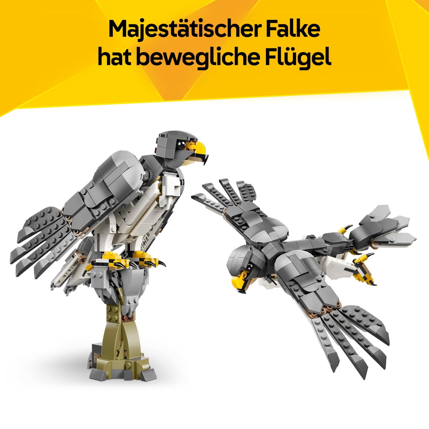 LEGO Creator Forest Animals: Wolf Toy - Animal Figure with 2 Building Options - Falcon or Raccoon - DIY Decoration for the Children's Room - Birthday Gift for Girls & Boys Ages 8 and Up - 31393