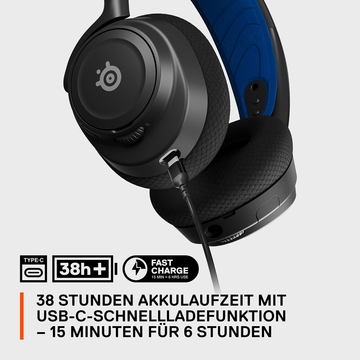 SteelSeries Arctis Nova 7P Wireless Multi-Platform Gaming Headset – PS5, PC – Magnetic Neodymium Drivers – 2.4 GHz + Mixable Bluetooth Sound – 38 Hours Battery Life – ClearCast Gen 2 AI Microphone - 61559